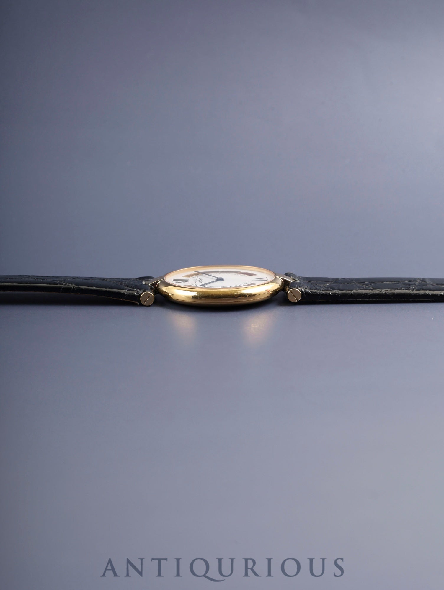 カルティエ マスト ヴァンドーム VLC LM W1006454 / 590003 クォーツ Cal.90 SV925 革 純正尾錠（GP） サイドトリニティ文字盤 オーバーホール済み