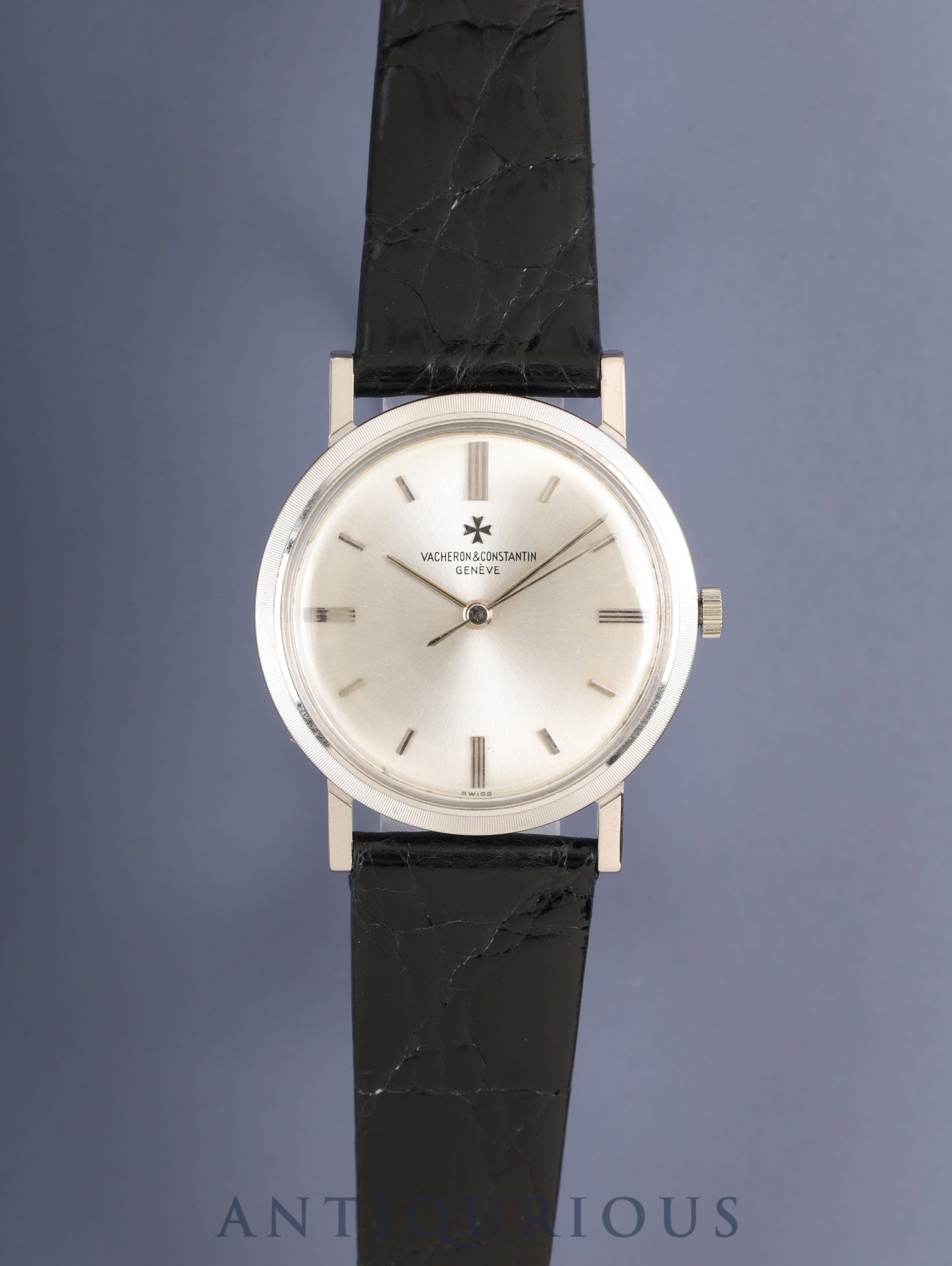 ヴァシュロン・コンスタンタン ラウンド センターセコンド 6406 自動巻き Cal.K1002 750WG 革 社外ピンバックル（SS）ホワイト文字盤 オーバーホール済み