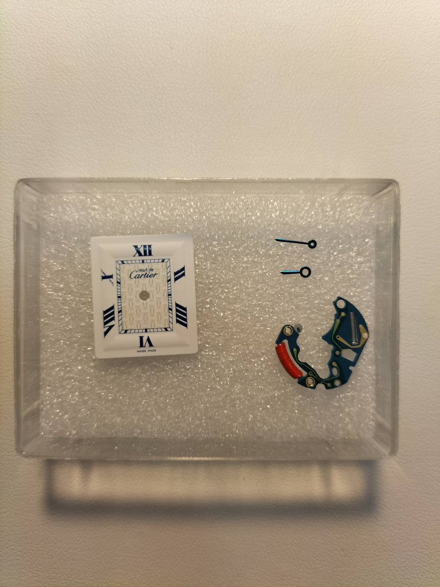 カルティエ マストタンク MM W1014054 / 2416 クォーツ Cal.057 SV925 革 純正Dバックル（SS） ホワイト飛びローマンCC文字盤（SWISS MADE表記） 箱 オーバーホール済み