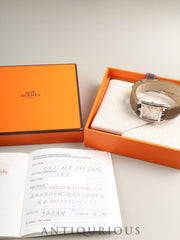 エルメス ケープコッド CC1.210.220 / HJE クォーツ Cal.976.001 SS 革 純正尾錠（SS）シルバーアラビア文字盤 箱 冊子 保証書（2002年 / 個人名記載あり）オーバーホール済み