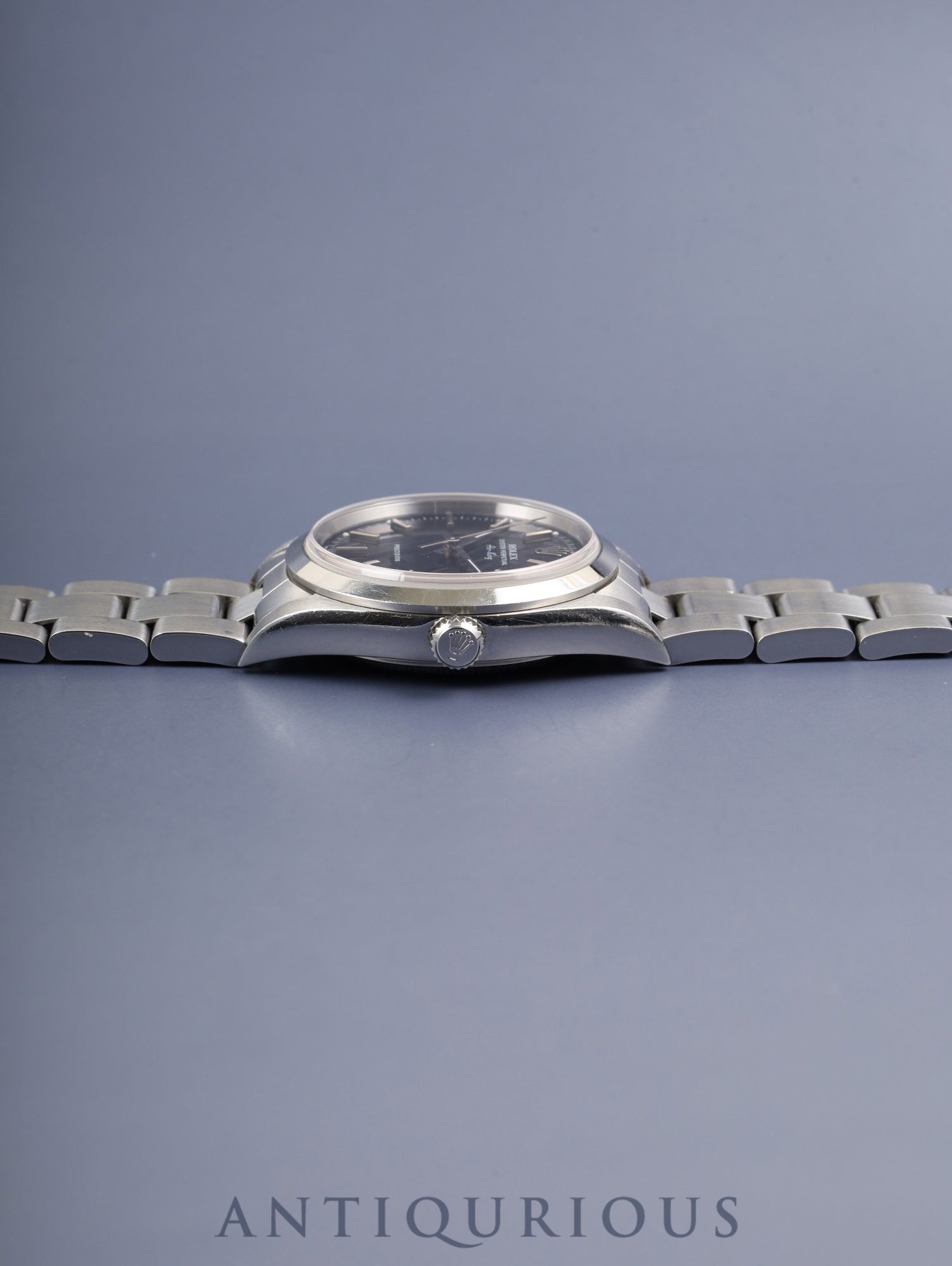 ロレックス エアキング 14000 自動巻き Cal.3130 SS SS ブラック文字盤 Y番台（2002年） 保証書 箱 タグ 冊子 ケース オーバーホール済み