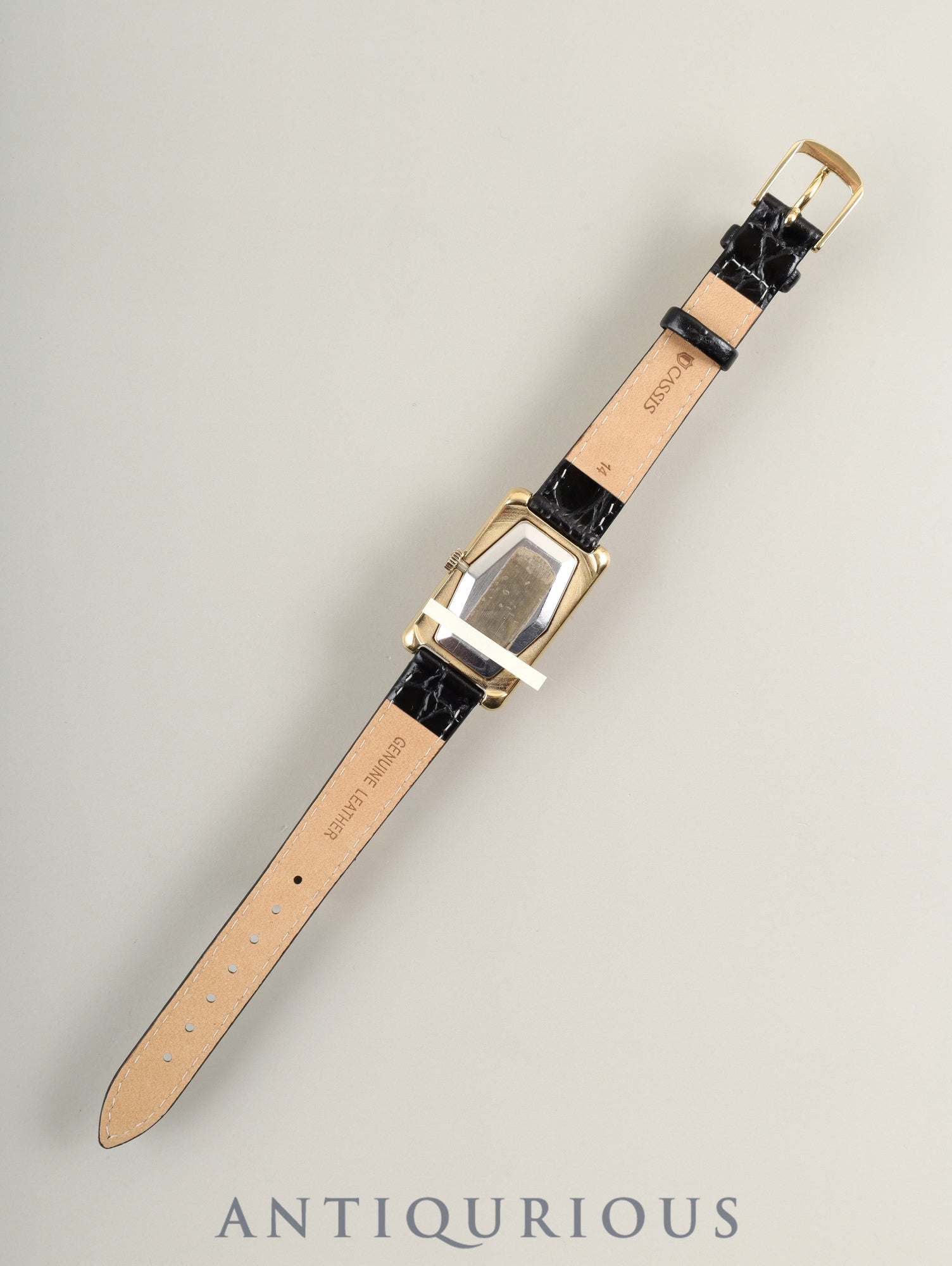 ロンジン レクタンギュラー クォーツ Cal.5602 SS/GP 革 社外尾錠（GP）ホワイト文字盤 オーバーホール済み