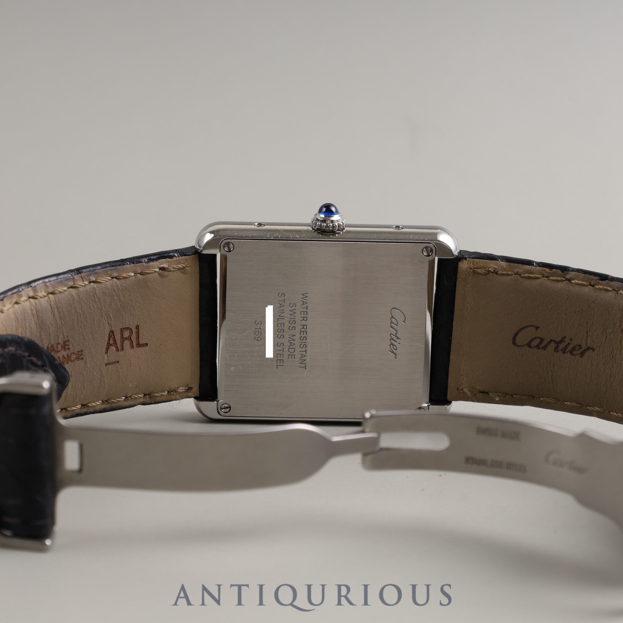 CARTIER TANK SOLO LM Quartz Cal.690 W5200003 / 3169 SS Genuine leather strap Genuine D buckle (SS) Silver dial Box Instruction manual