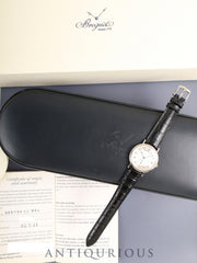 ブレゲ クラシック ツインバレル 5907BB/12/984 手巻き Cal.510DR 750WG 純正ピンバックル（750WG）シルバーギョーシェ文字盤（SWISS GUILLOCHE MAIN表記）箱 冊子 保証書（2011年）純正レザーベルト付き（使用感あり） オーバーホール済み