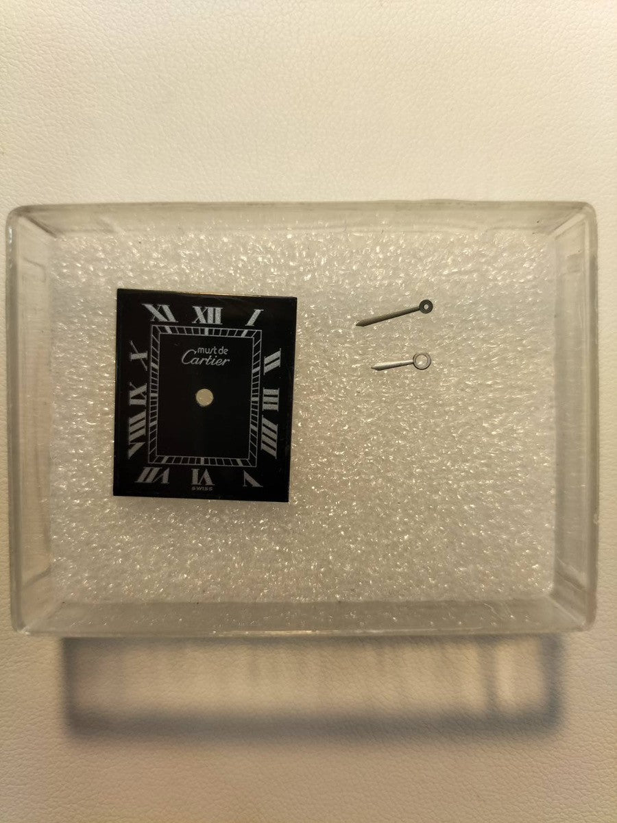 カルティエ マストタンク LM 手巻き Cal.78-1 SV925 純正革ベルト 純正Dバックル（GP）ブラックローマン文字盤（SWISS表記）1976年頃～1981年頃 オーバーホール済み 新品仕上げ済み