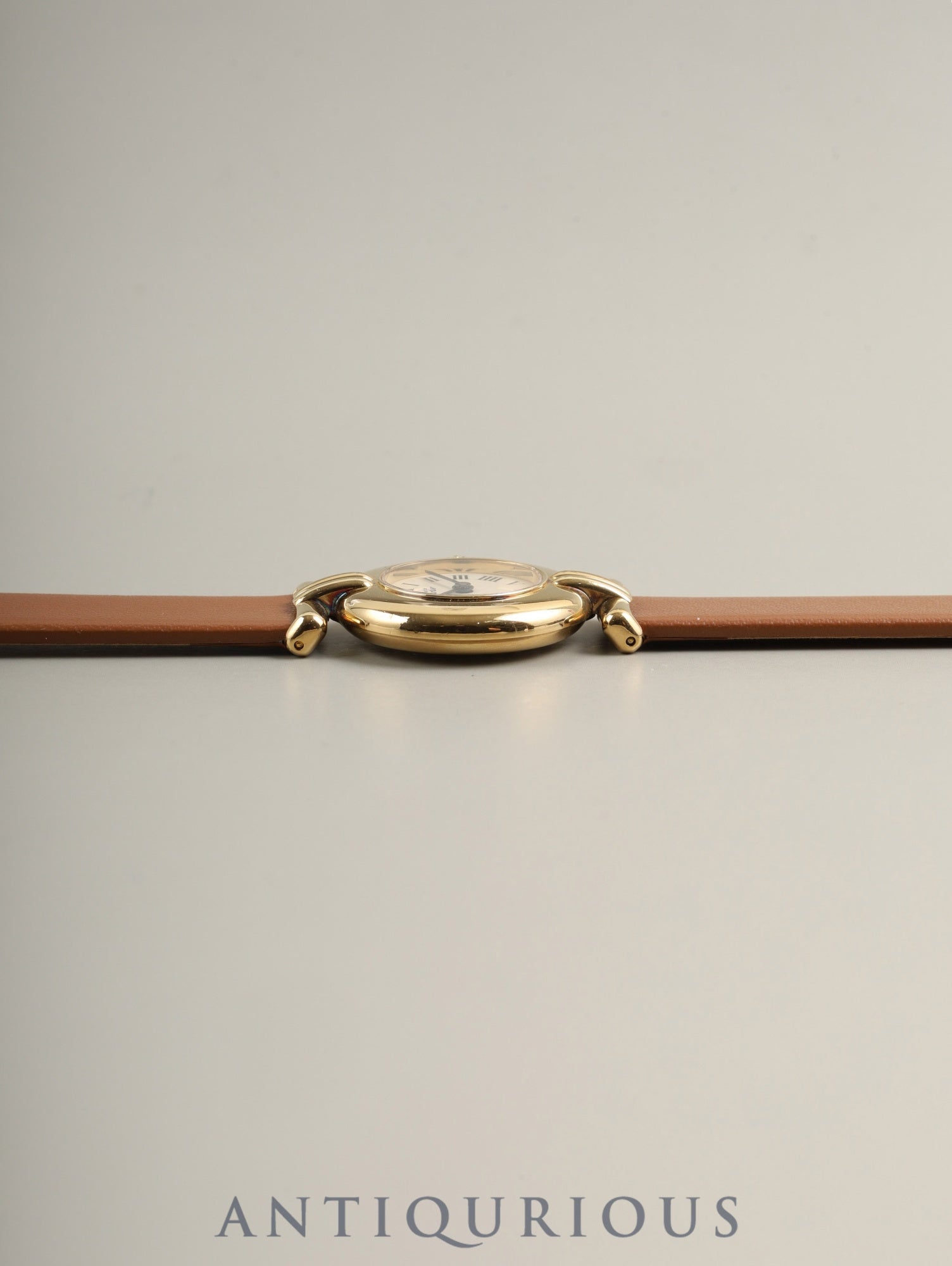 カルティエ マストコリゼ W1000653 / 590002 クォーツ Cal.90.06 SV925 革 純正ピンバックル（GP）アイボリーローマン文字盤 箱 冊子 保証書（無記載）オーバーホール済み