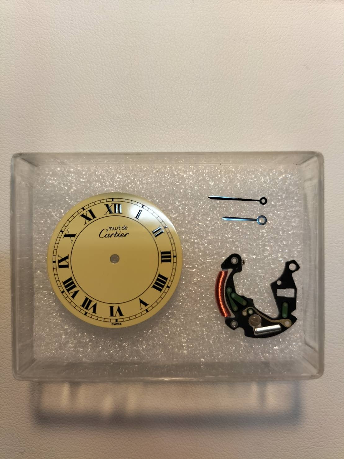 カルティエ マスト ヴァンドーム VLC LM W1001853 / 590003 クォーツ Cal.90 SV925 革 純正尾錠（GP）アイボリーローマン文字盤 オーバーホール済み