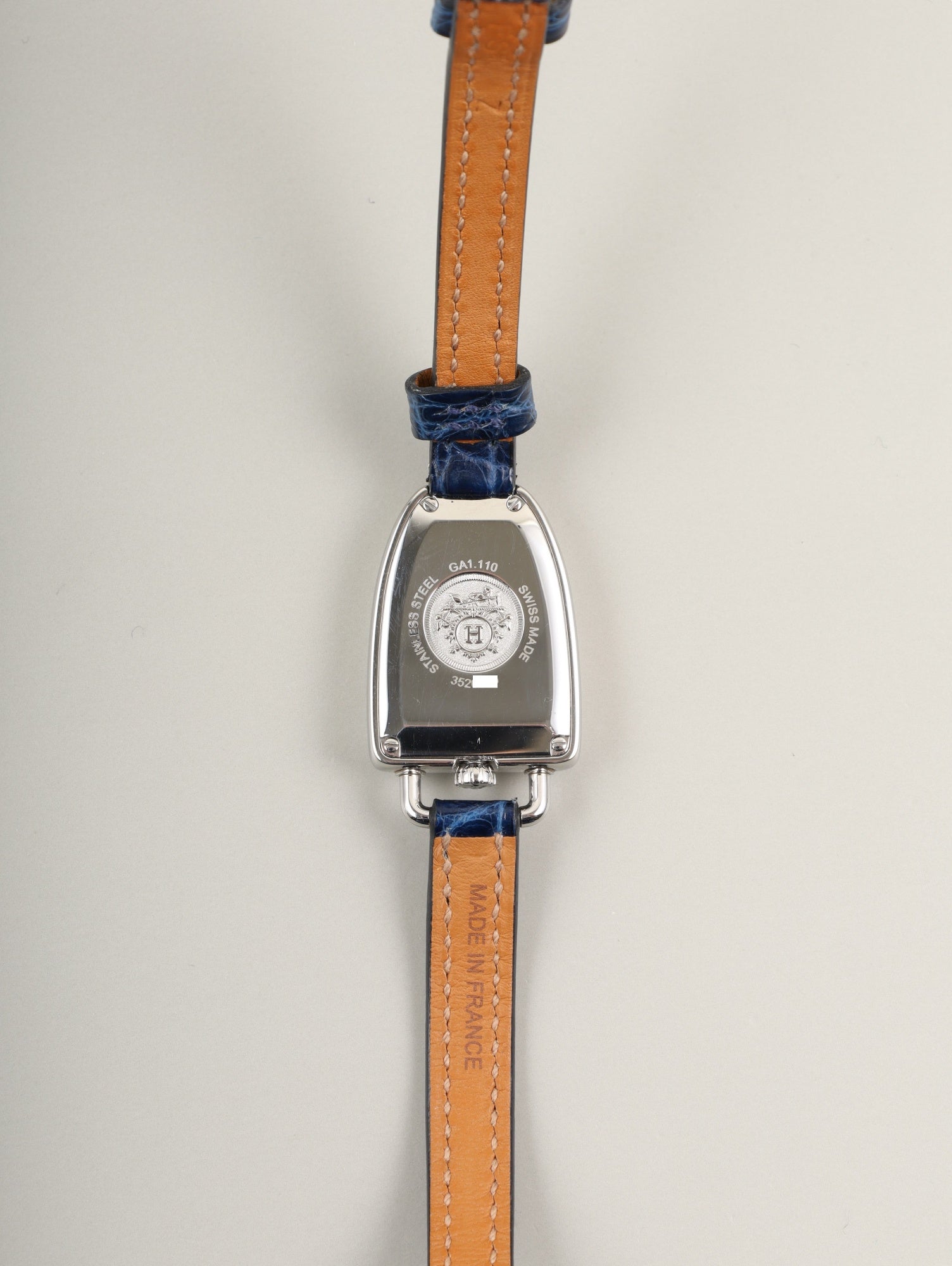 エルメス ギャロップ W053757WW00 / GA1.110 クォーツ SS 純正ベルト 純正尾錠（SS）シルバー文字盤 箱（剥がれあり） 保証書（2021年）冊子 オーバーホール済み