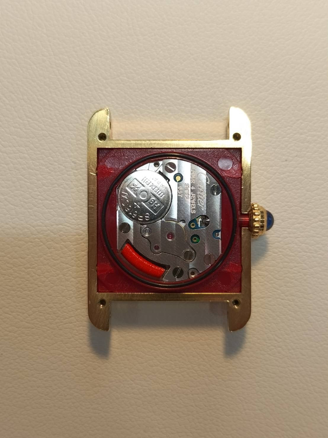 カルティエ マストタンク SM W1009654 / 1613 クォーツ Cal.057 SV925 革 純正Dバックル（GP） 飛びローマンCC文字盤（SWISS表記）オーバーホール済み