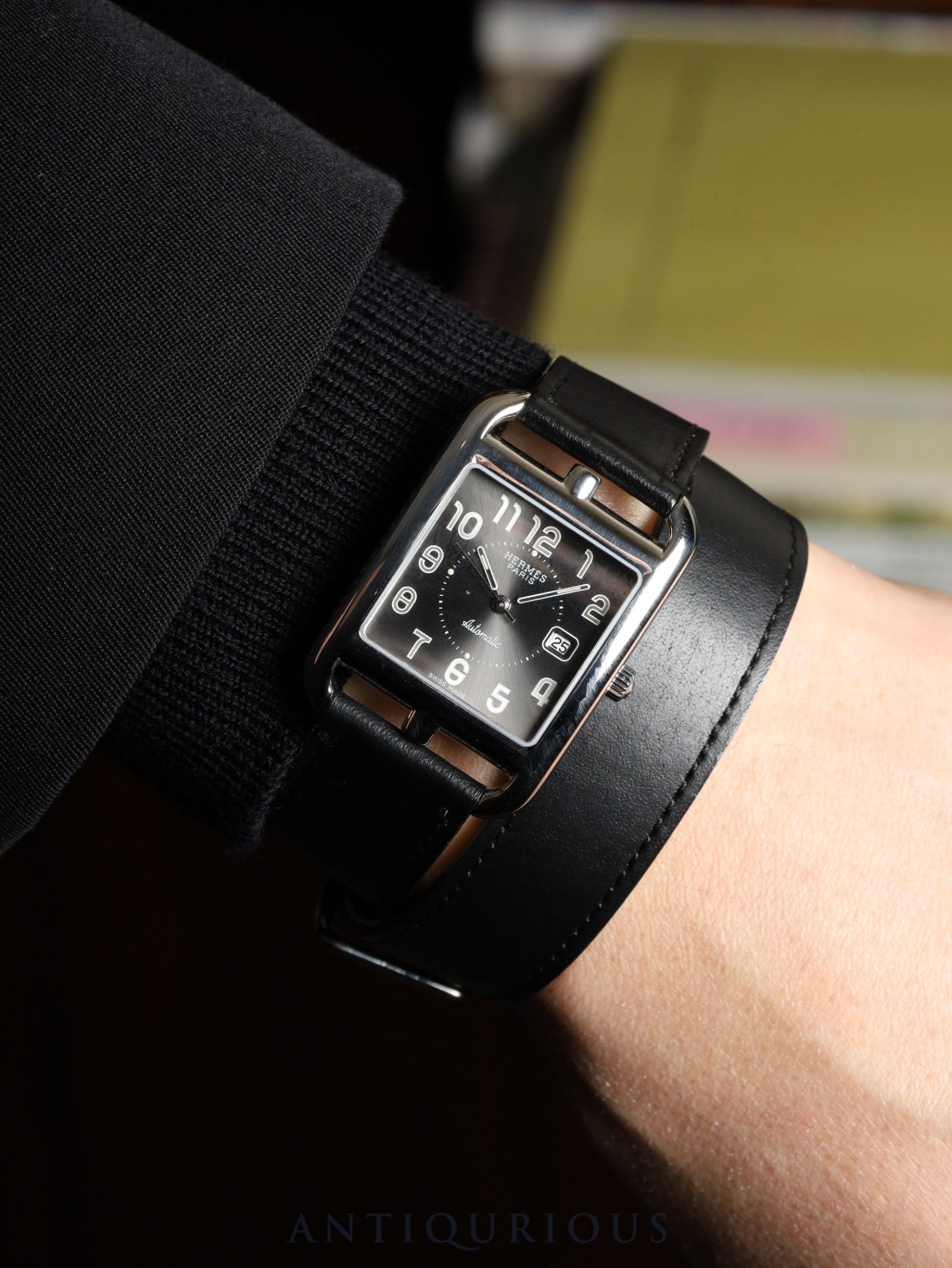 エルメス ケープコッド CC1.710 自動巻き Cal.- SS 革 純正尾錠（SS）グレーアラビア文字盤 保証書 エルメスにてにてコンプリートサービス済み