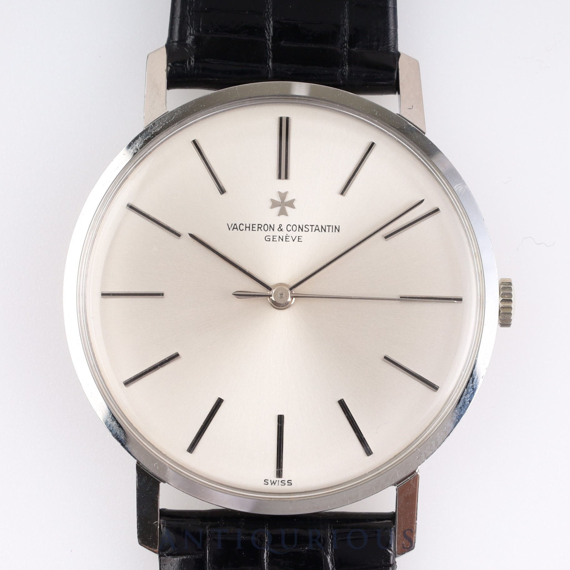 VACHERON CONSTANTIN ROUND 6563 Manual winding Cal.K1002/2 SS Leather Silver dial 35.0mm