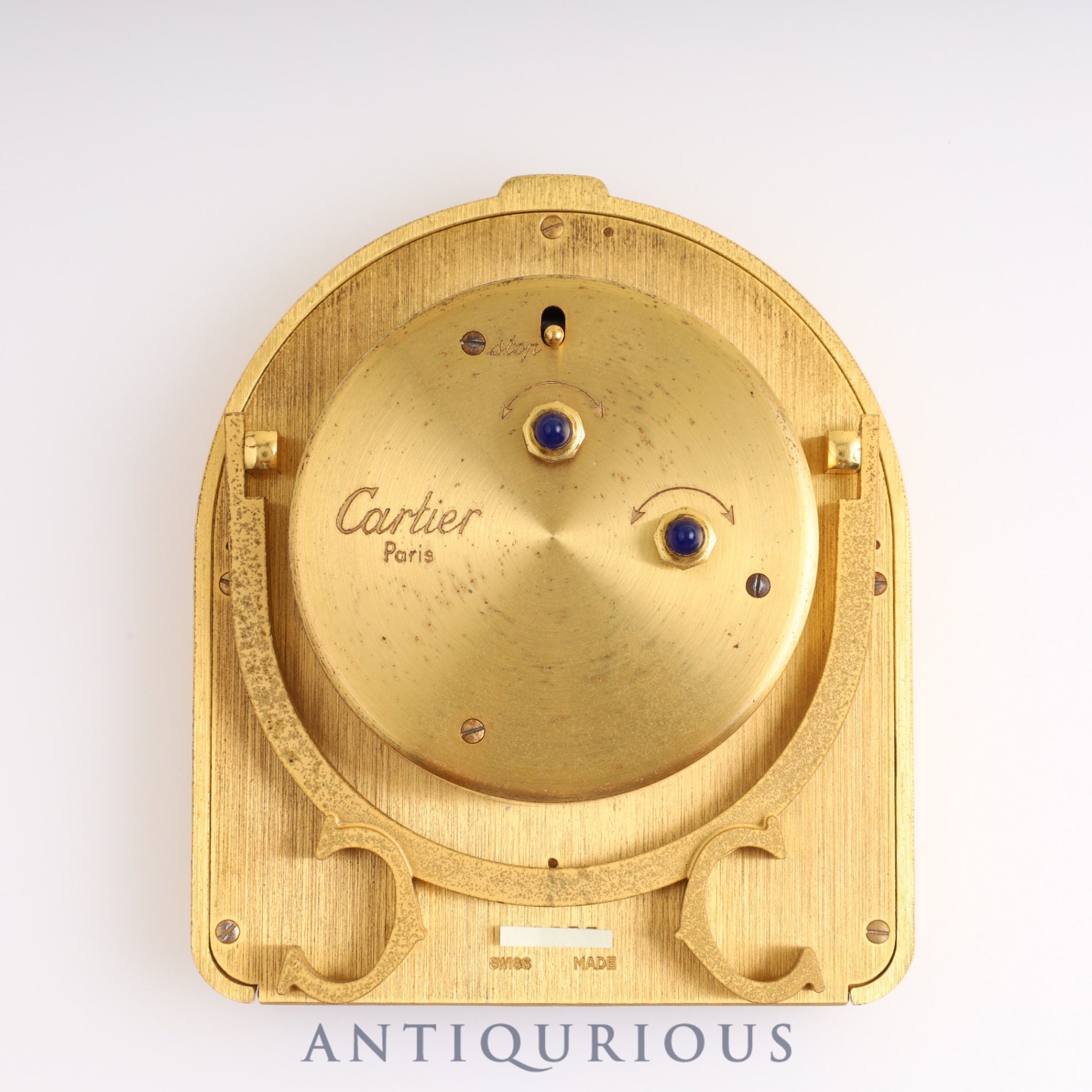 CARTIER カルティエ 置時計 クォーツ GP ホワイト文字盤 | 東京銀座のヴィンテージウォッチ専門店 -  ANTIQURIOUS(アンティキュリオス)