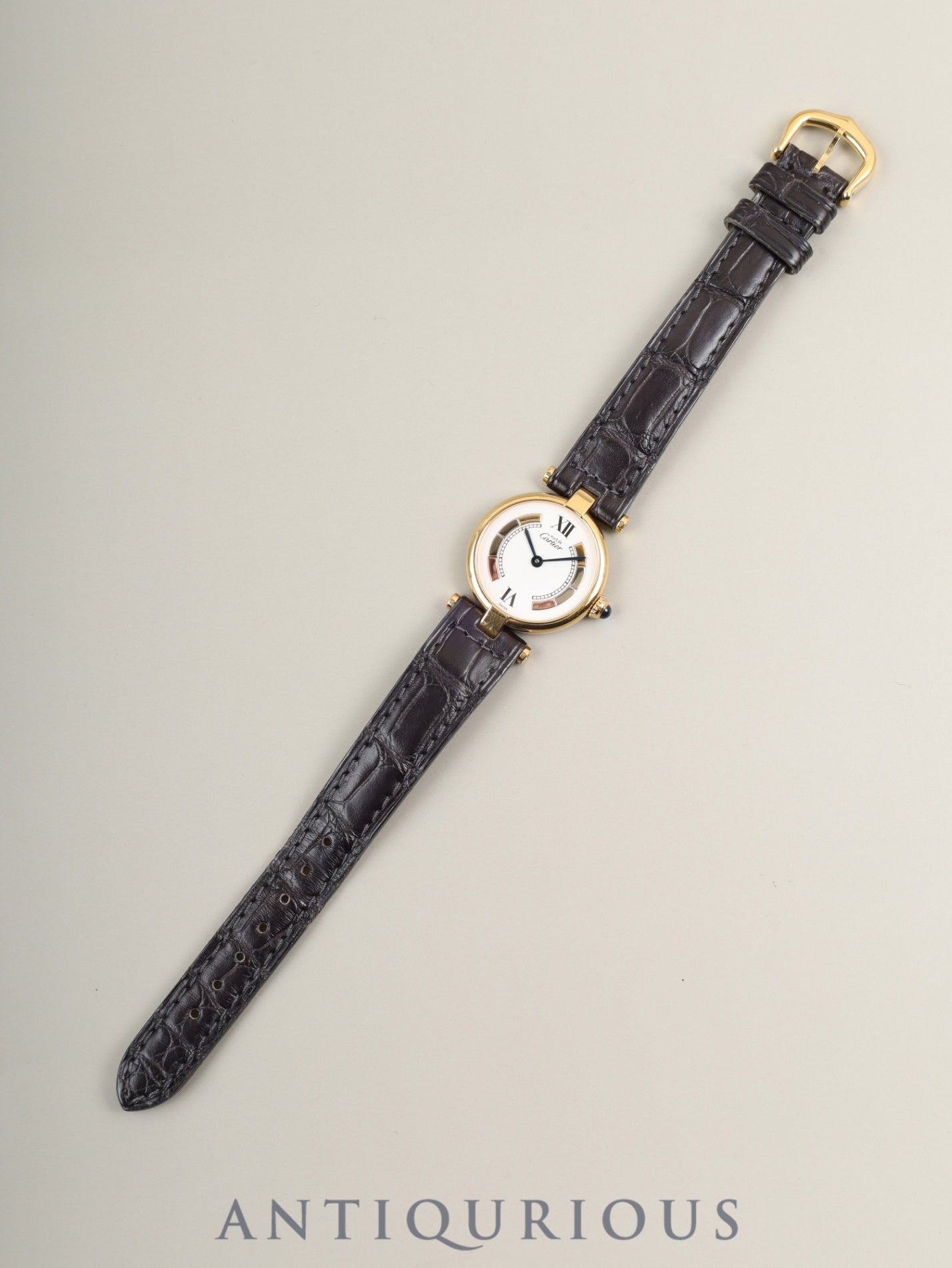Cartier Must Vendome VLC SM W1006554 / 590004 Quartz Cal.690 SV925 Original leather strap Original pin buckle (GP) Side Trinity dial (SWISS marked) Overhauled