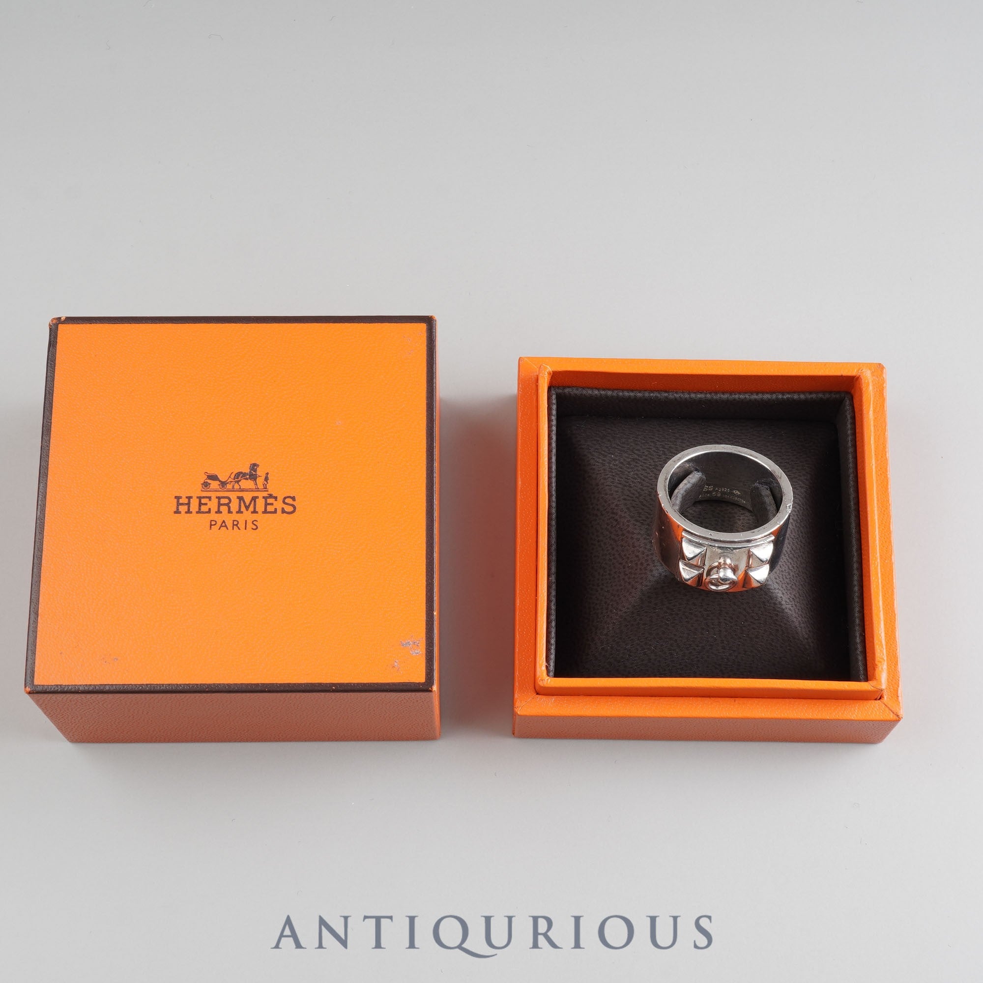 HERMES Hermes Ring Collier de Chien #59 SV925 Box