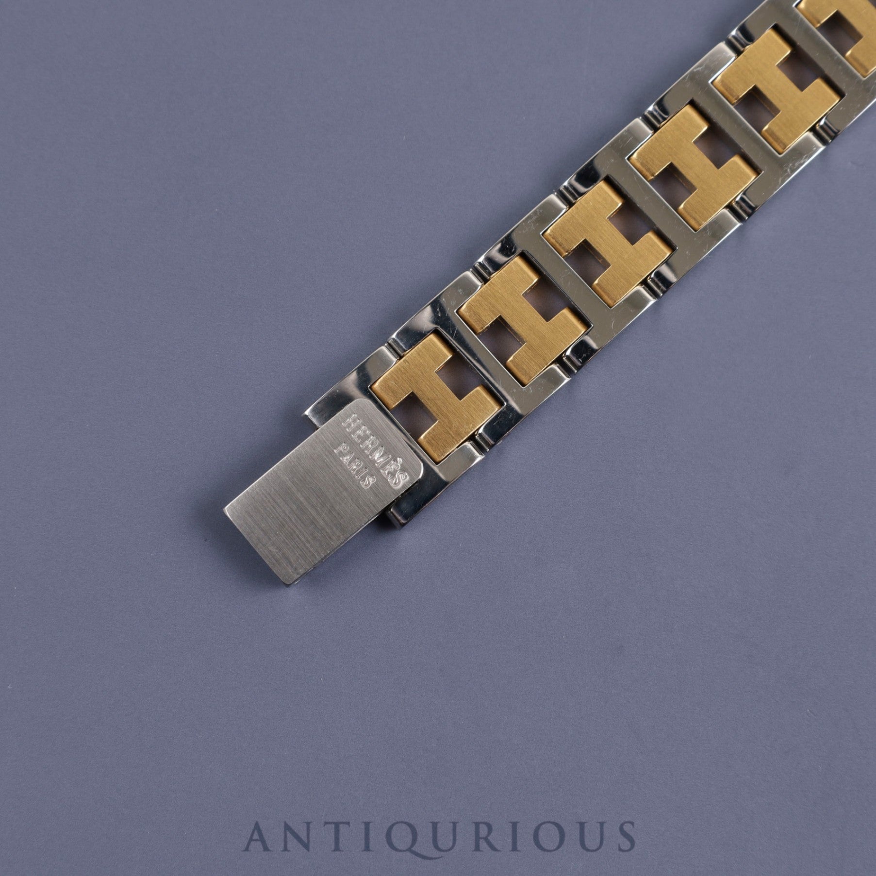 Hermes Cloajour CR1.240 Quartz Cal.976.001 SS / GP Gold Dial Box Warranty (no description) Overhauled