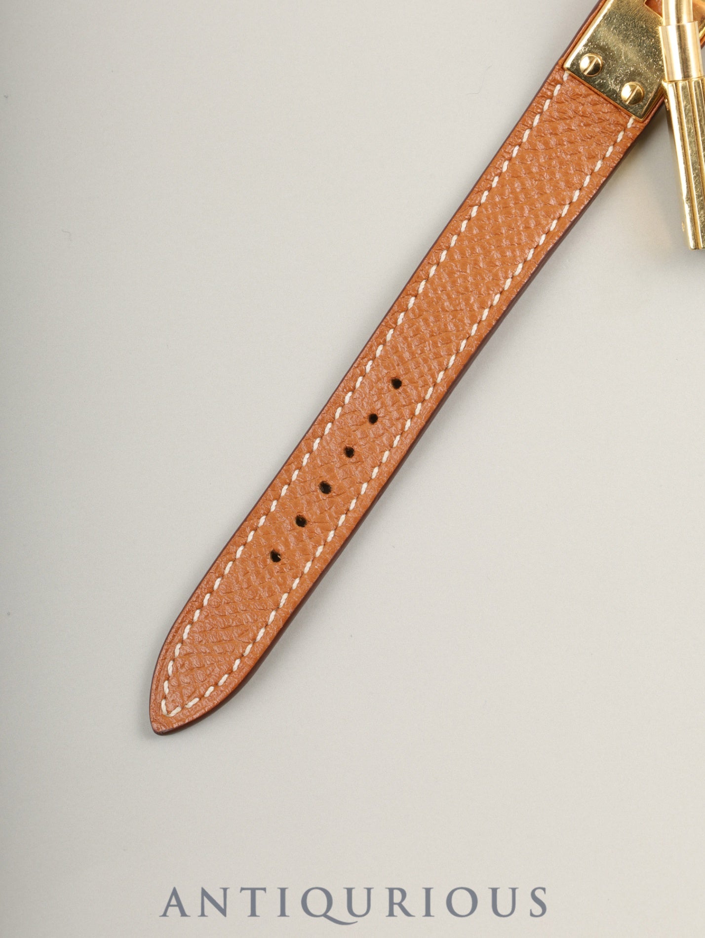 エルメス ケリーウォッチ KE1.210 クォーツ GP 純正革ベルト（D刻印：2019年） 純正尾錠（GP）シャンパン文字盤 箱 ケース 冊子 保証書（2022年） オーバーホール済み