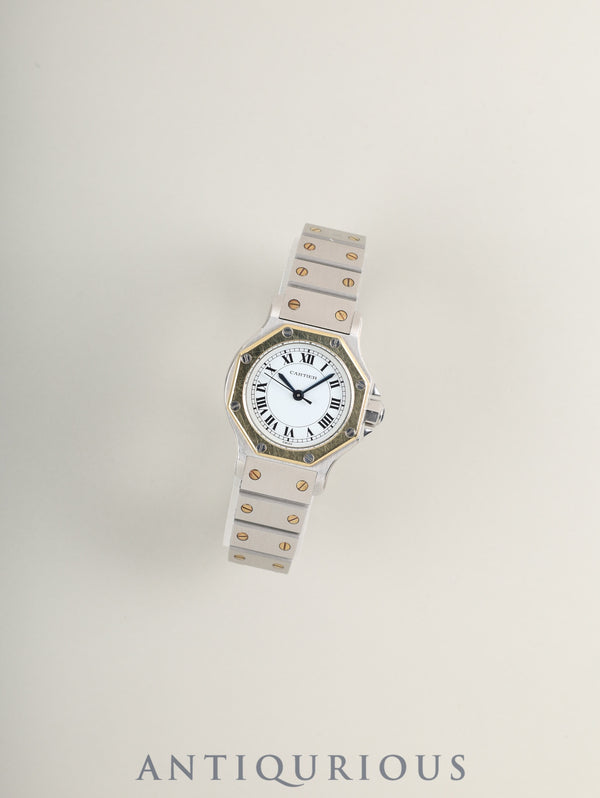 カルティエ サントス オクタゴン SM 0907 自動巻き Cal.2670 SS/YG SS/YG ホワイトローマン文字盤 箱 冊子 オーバーホール済み