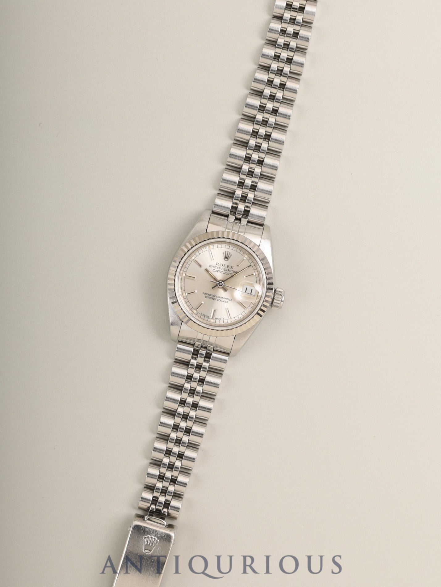 Rolex Datejust 69174 Automatic Caliber 2135 Stainless Steel/White Steel Silver Dial L Serial (1989-1990) Overhauled