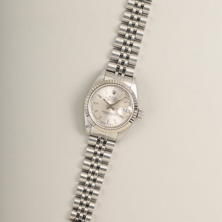 ロレックス デイトジャスト 69174 自動巻き Cal.2135 SS/WG SS シルバー文字盤 L番（1989年～1990年）オーバーホール済み