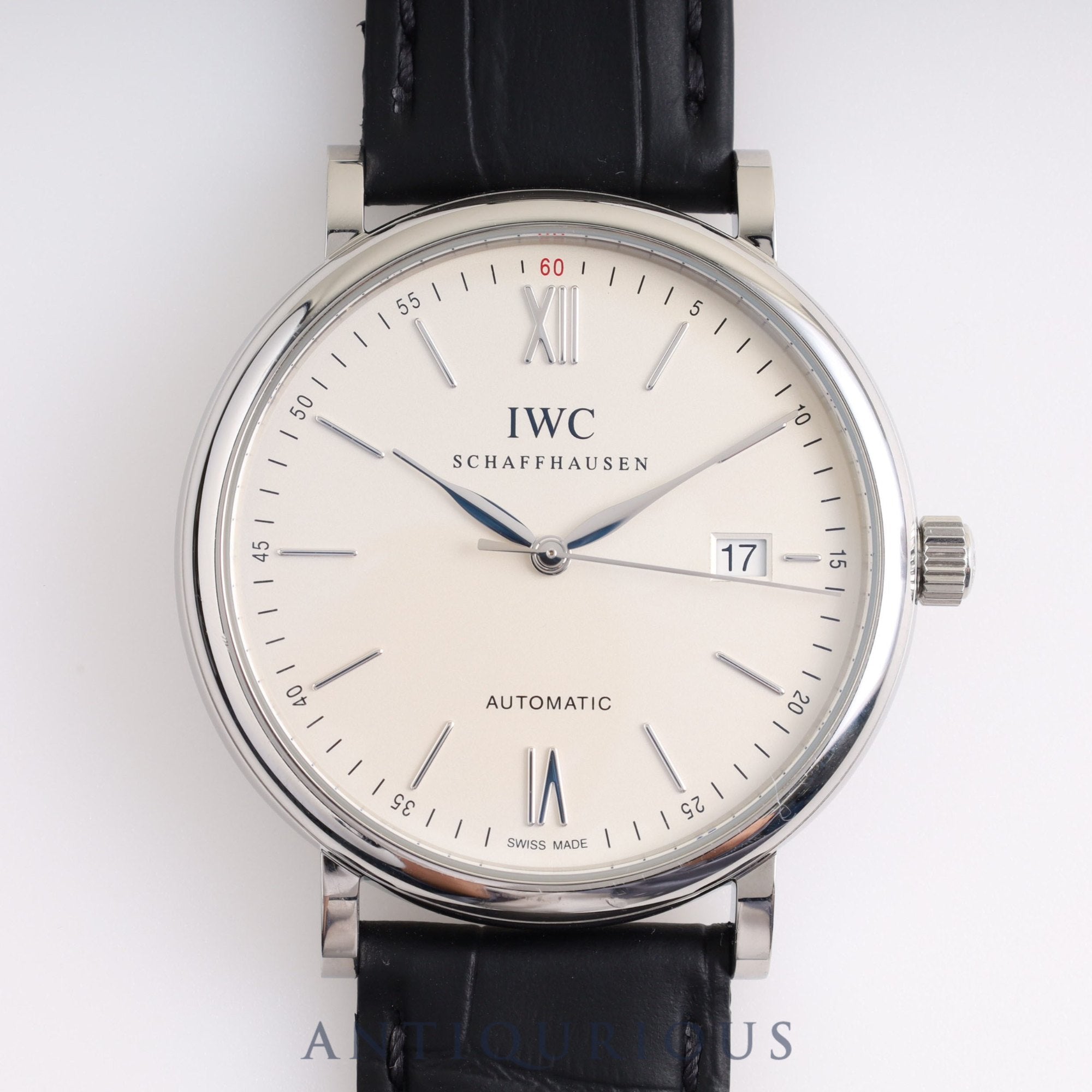 IWC Portofino IW356501 Automatic, genuine buckle, white dial, warranty card (2017) IWC