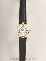 Cartier Must Vendôme VLC SM W1005354 / 590004 Quartz Caliber 90 SV925 Leather Genuine D-buckle (GP) Opalescent Dial Warranty (1993) Overhauled