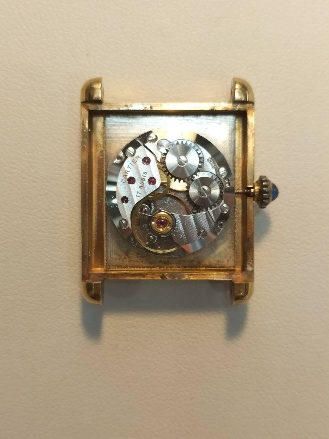 カルティエ マストタンク LM 手巻き Cal.- SV925 革 純正尾錠（GP）アイボリーローマン文字盤 1976年頃～1981年頃 オーバーホール済み