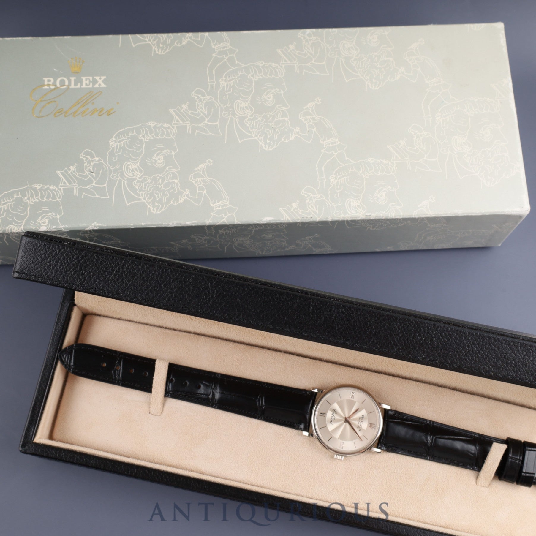 管理番号8802 ROLEX 時計　箱 クリーム色 チェリーニ ロレックス チェリーニ 1976年～1977年製 Ref.4084 18金ホワイト