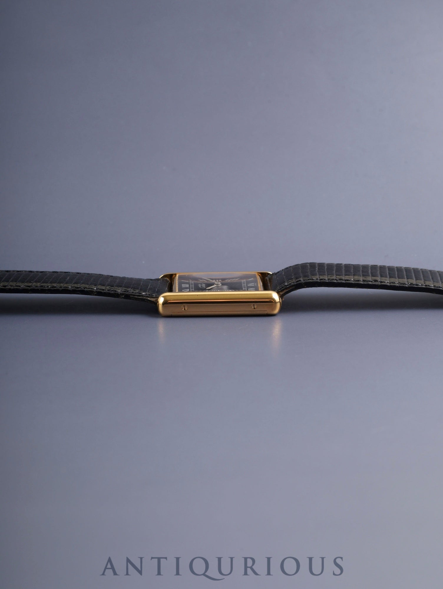 カルティエ マストタンク LM 81974913  手巻き Cal.78-1 SV925 革 純正ピンバックル（GP）ブラックローマン文字盤（SWISS表記） オーバーホール済み