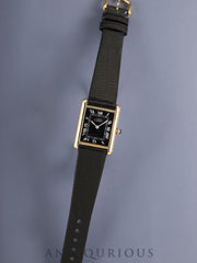 カルティエ マストタンク LM 6 手巻き Cal.78-1 SV925 革 純正ピンバックル（GP）ブラックローマン文字盤（SWISS表記）オーバーホール済み