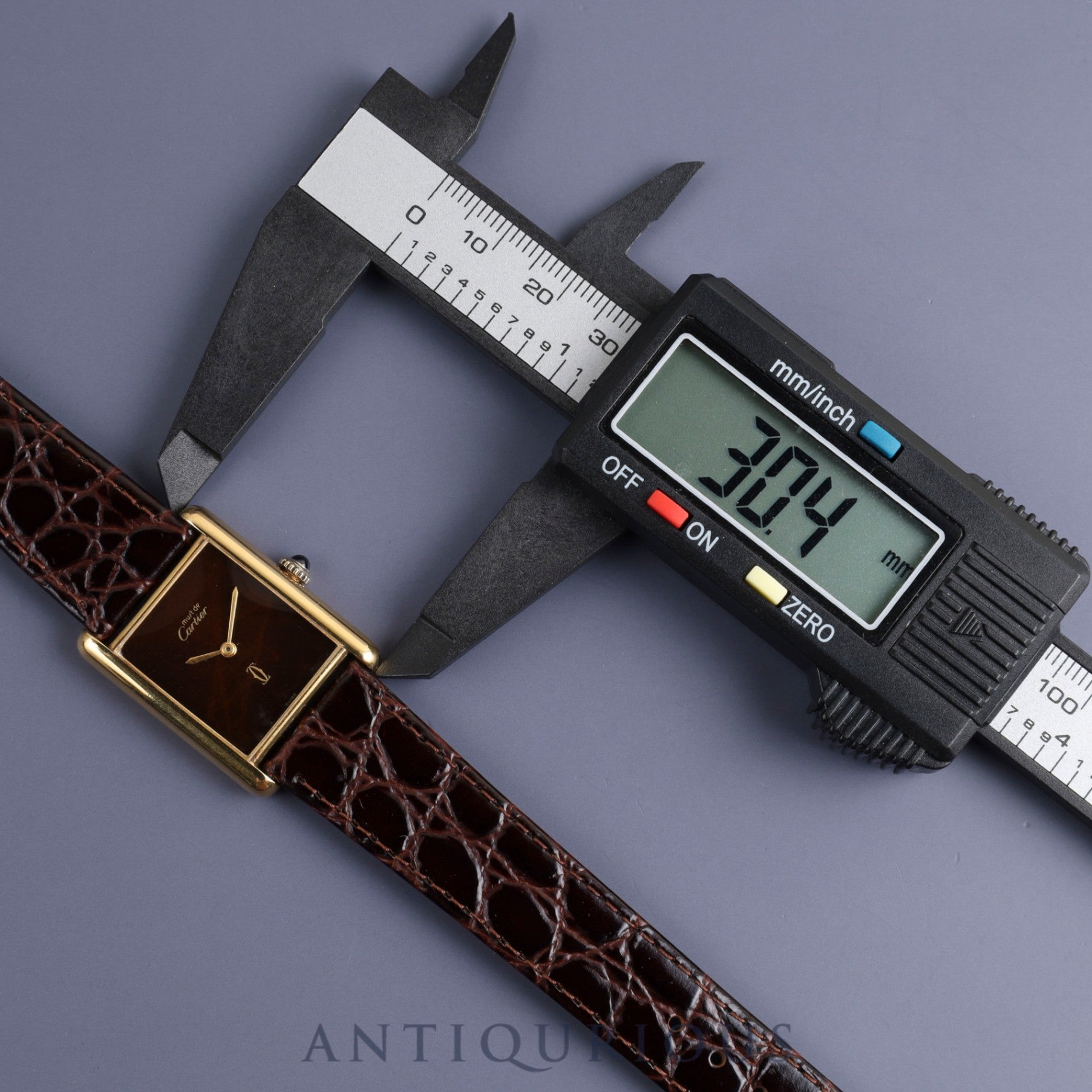 Cartier Must Tank LM Manual winding Cal.78-1 SV925 Leather Genuine buckle (GP) Mahogany dial Overhauled