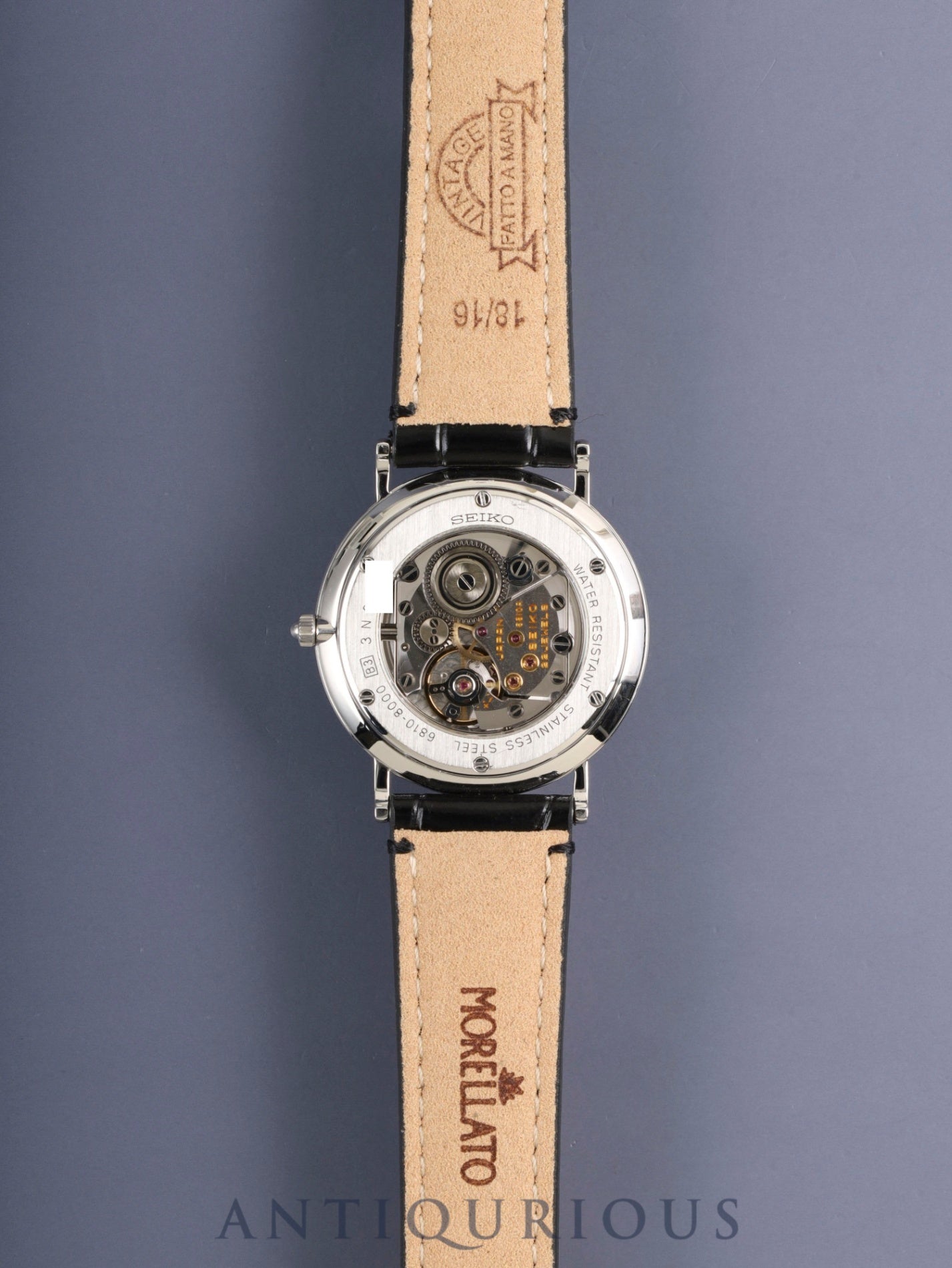 Seiko Mechanical 6810-8000/SCVL001 Hand-wound Cal.6810A SS Leather Original Pin Buckle (SS) Silver Dial 33mm Overhauled