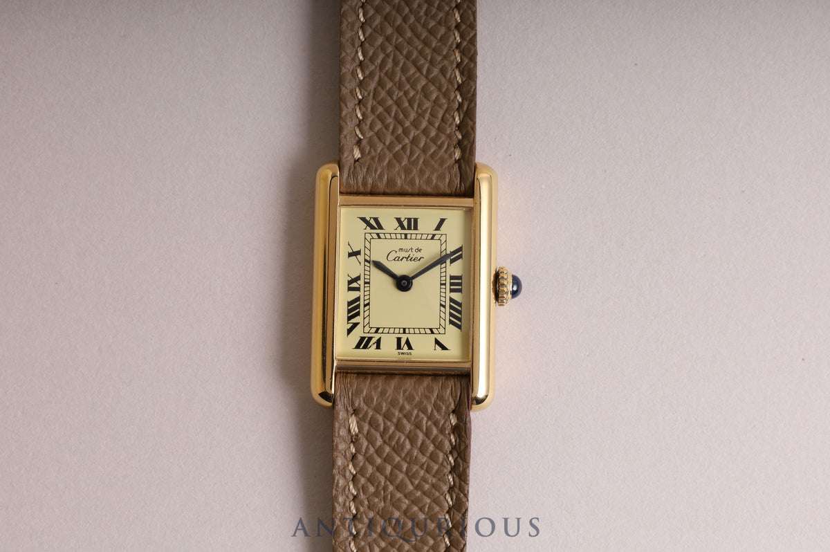 Cartier Must Tank SM Manual Winding Ivory Roman Dial