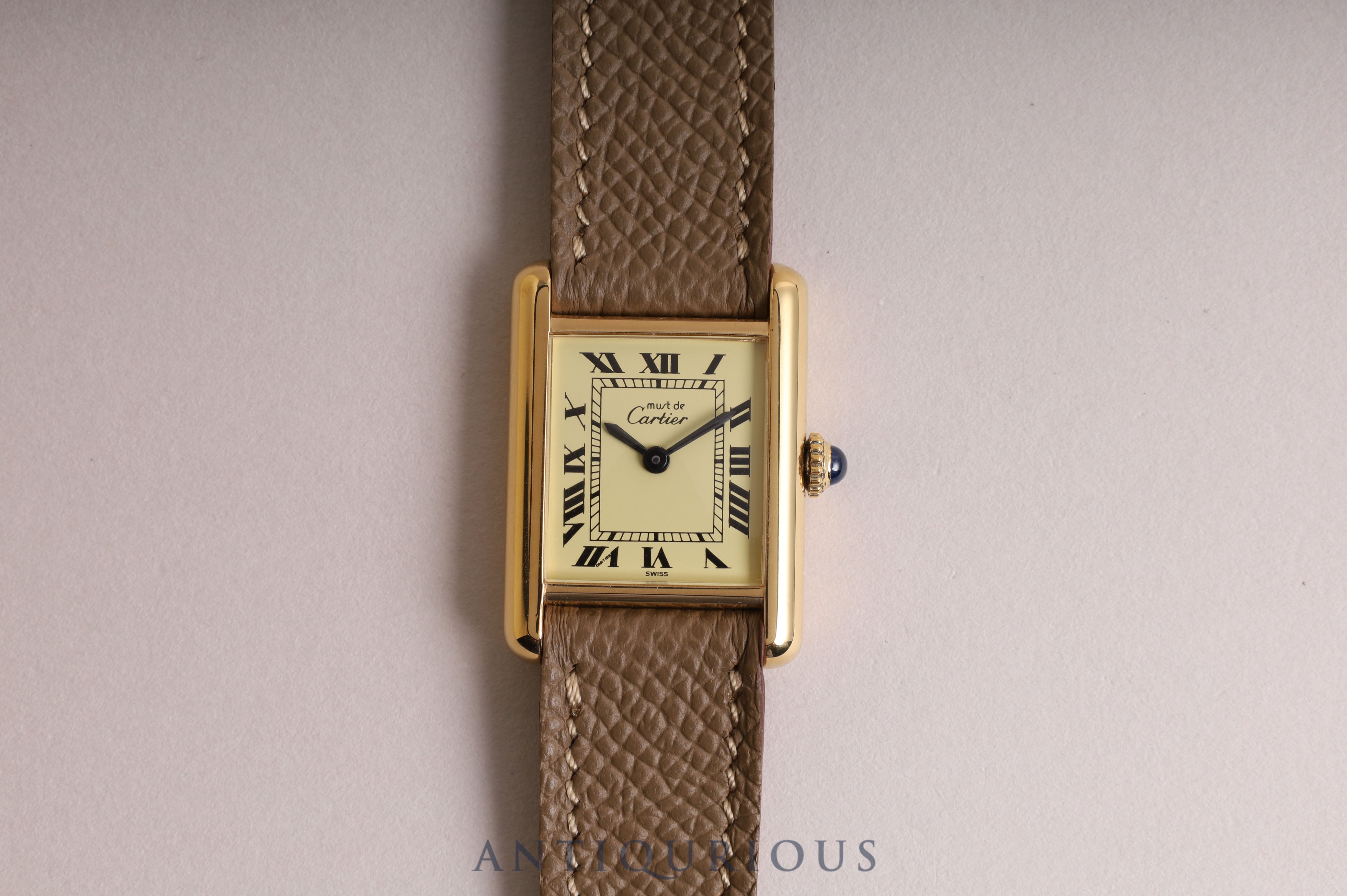 Cartier Must Tank SM Manual Winding Ivory Roman Dial