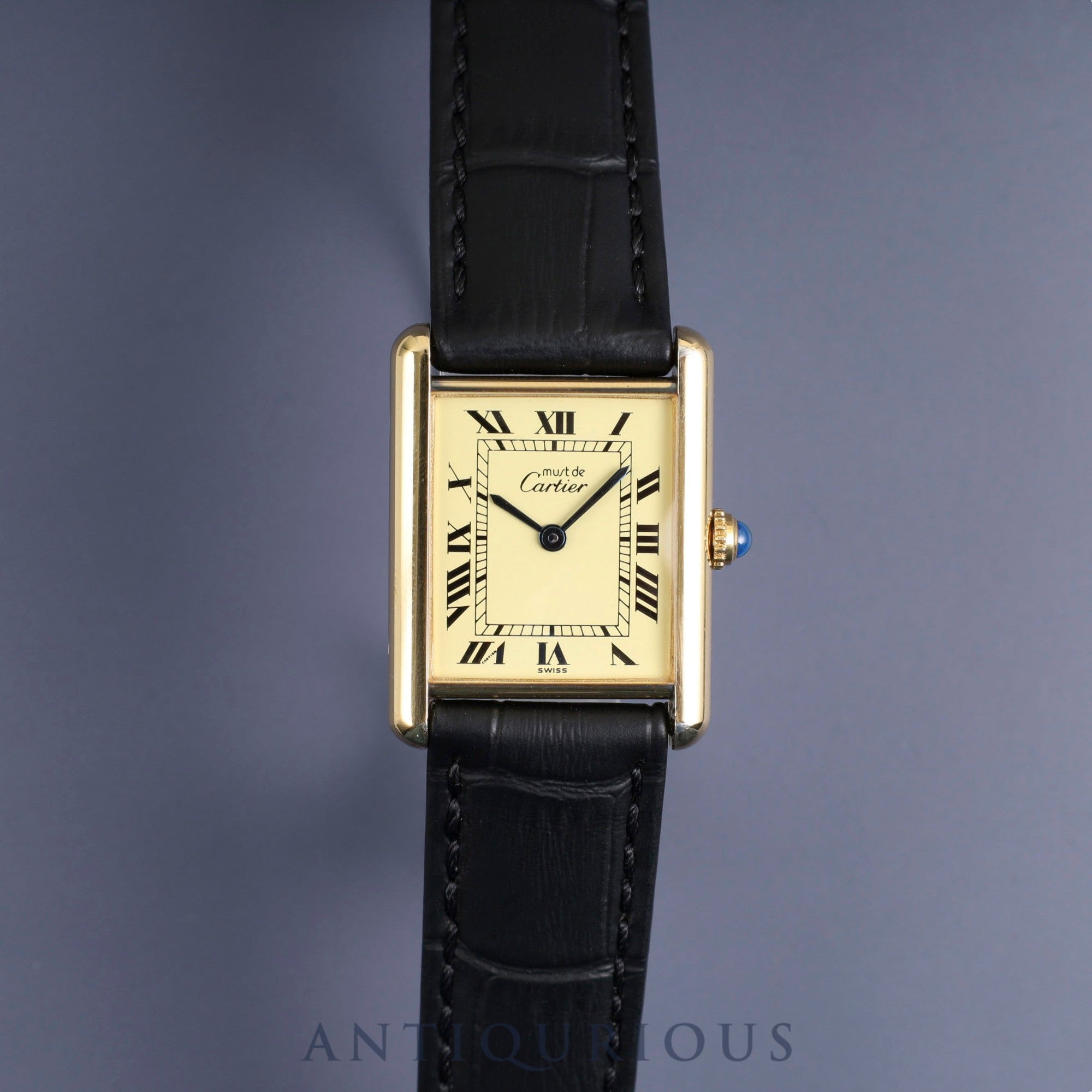 美品　カルティエ　Cartier マストタンクLM 590005 クオーツ カルティエ マストタンク LM 590005 クォーツ Cal.- SV925 革 純正尾錠