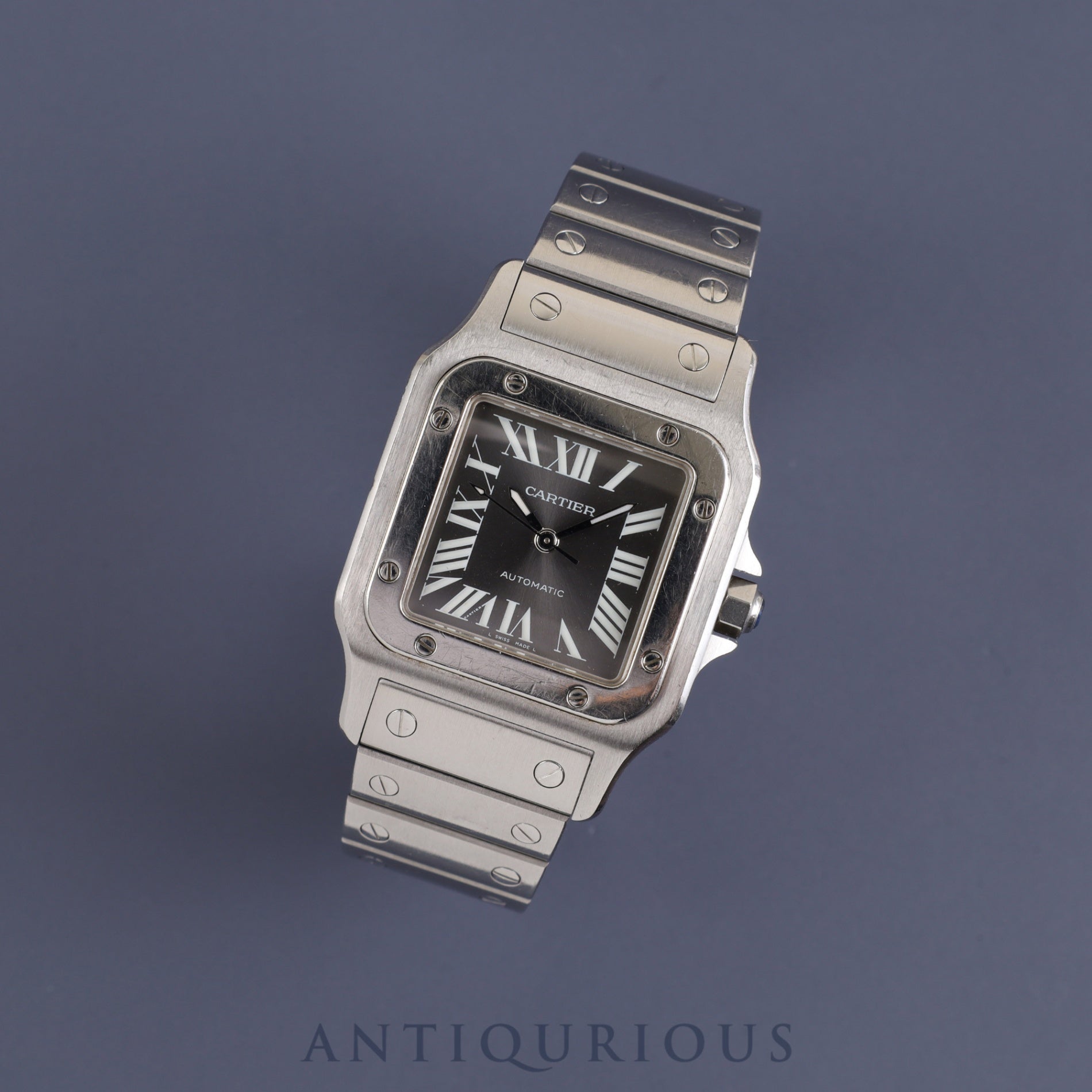 Cartier Santos Galbee LM 2319 Automatic Cal.381A SS SS Gray Roman Dial Overhauled