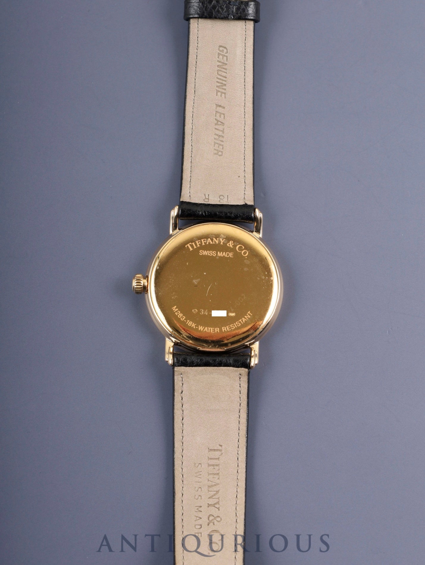 Tiffany Classic Power Reserve Small Seconds M263 Manual Winding Caliber ETA7001 18K Gold with Genuine Leather Strap and Genuine Buckle (GP) White Roman Dial Overhauled