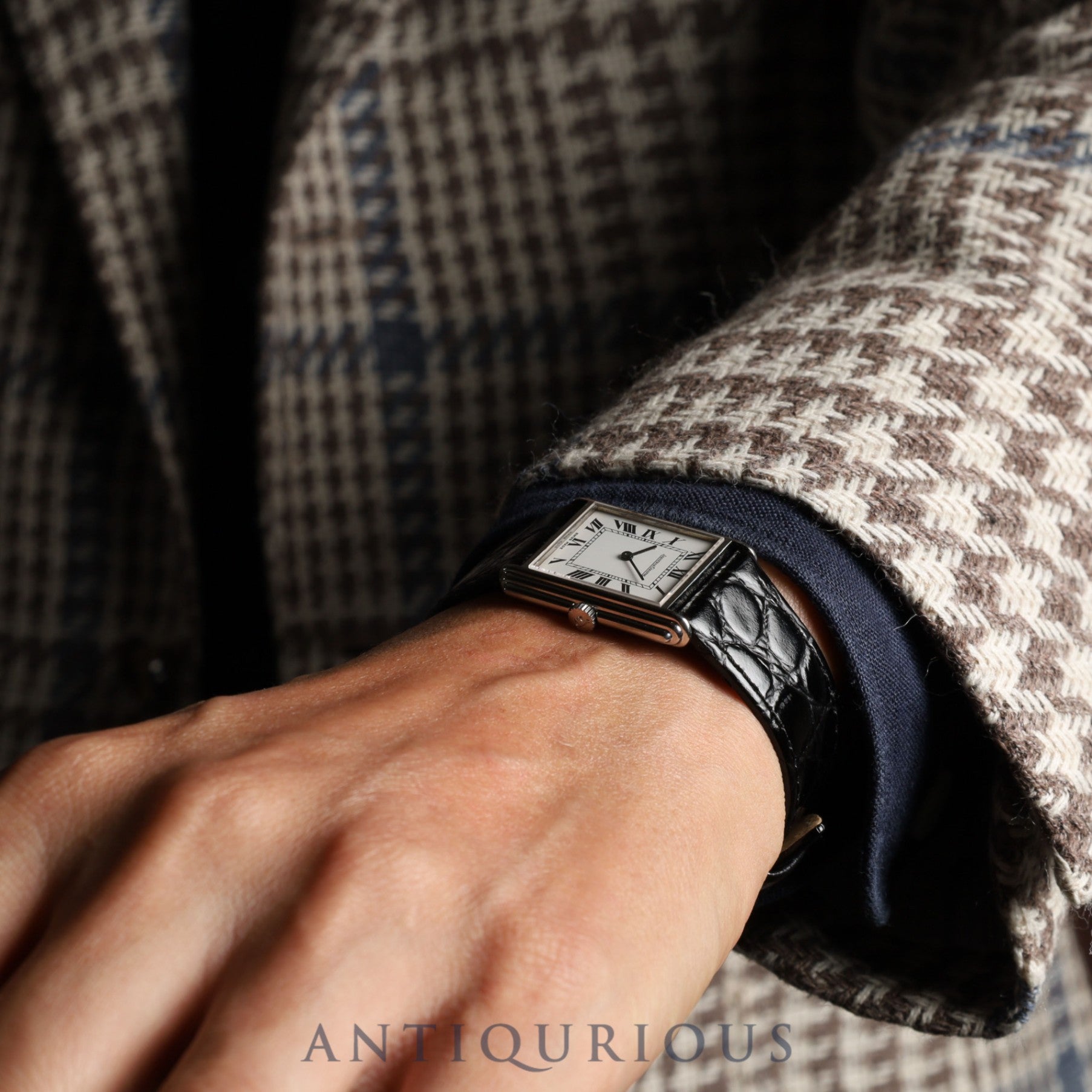 Jaeger-LeCoultre Rectangular 6149 42 Manual Winding Caliber 846 Leather Genuine Buckle (SS) White Roman Dial Booklet Case Warranty (1977) Overhauled