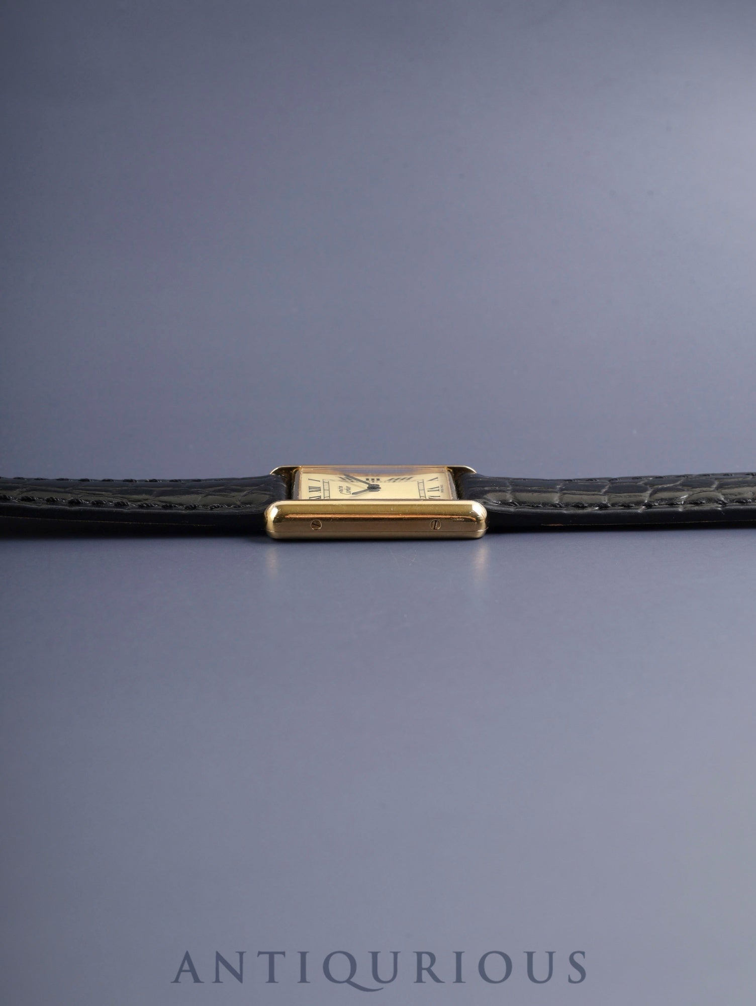 カルティエ マストタンク LM W1002753 / 590005 クォーツ Cal.690 SV925 革 純正ピンバックル（GP）アイボリーローマン文字盤（SWISS MADE表記）オーバーホール済み