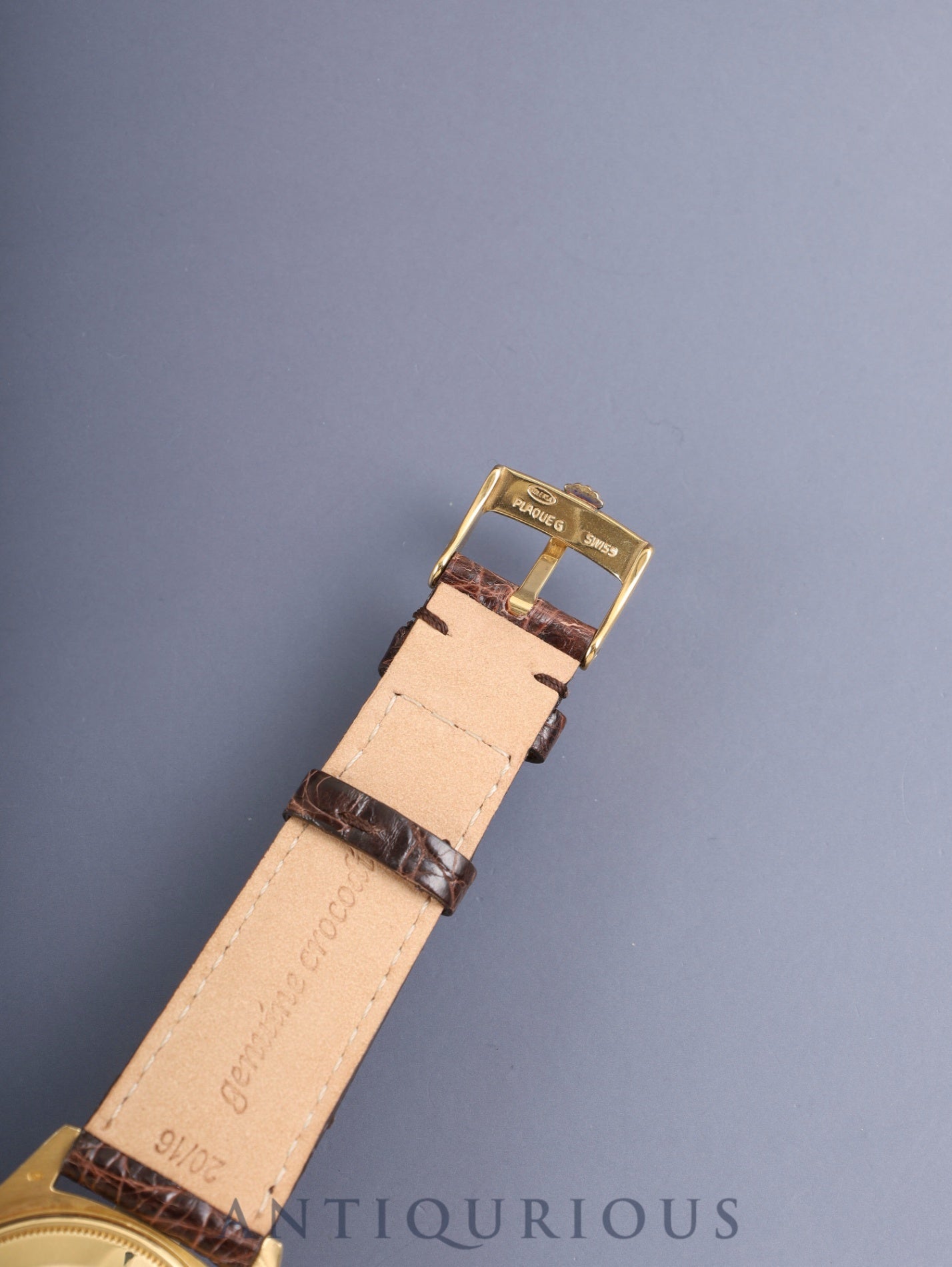 ロレックス デイデイト 1803 自動巻き Cal.1556 750YG 革 純正ピンバックル（GP）シグマダイアル シャンパン文字盤 34番台（1971年）オーバーホール済み