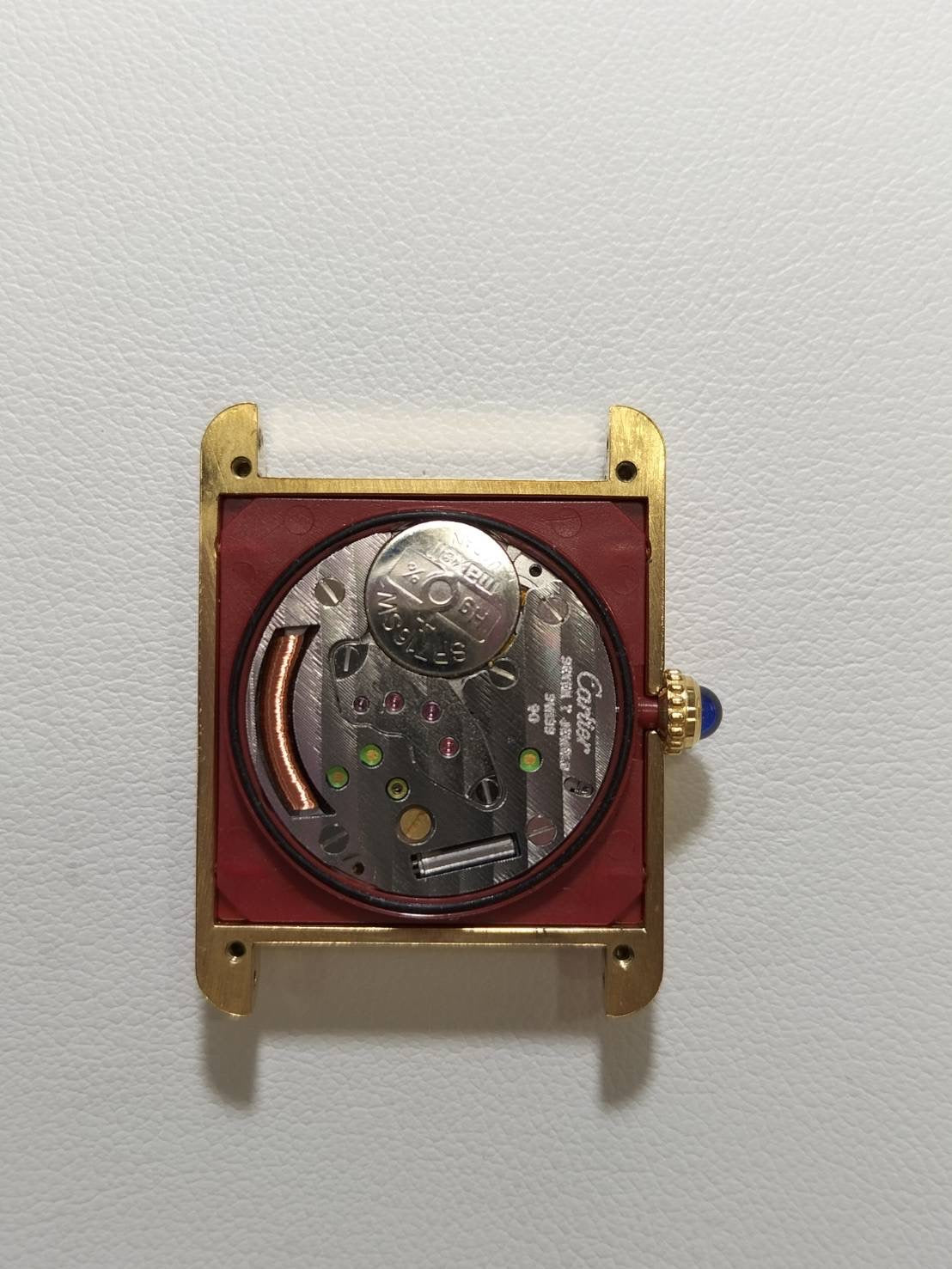 カルティエ マストタンク LM 590005 クォーツ Cal.90 SV925 革 純正ピンバックル（GP）飛びアラビアCC文字盤（SWISS表記） オーバーホール済み