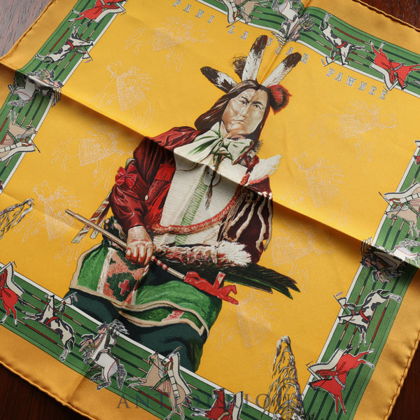 Hermès Scarf Carré 45 Pawnee Chief 100% Silk