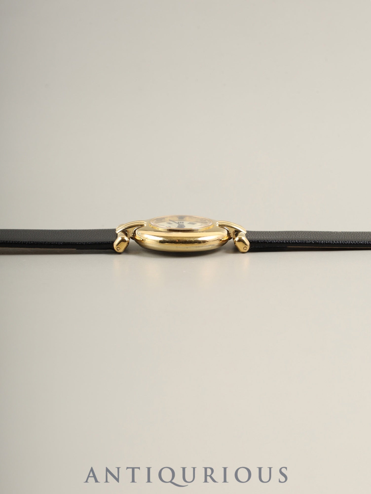 Cartier Must Colisee 590002 Quartz SV925 Leather Original Pin Buckle (GP) Ivory Roman Dial Box Complete service done at a Cartier boutique