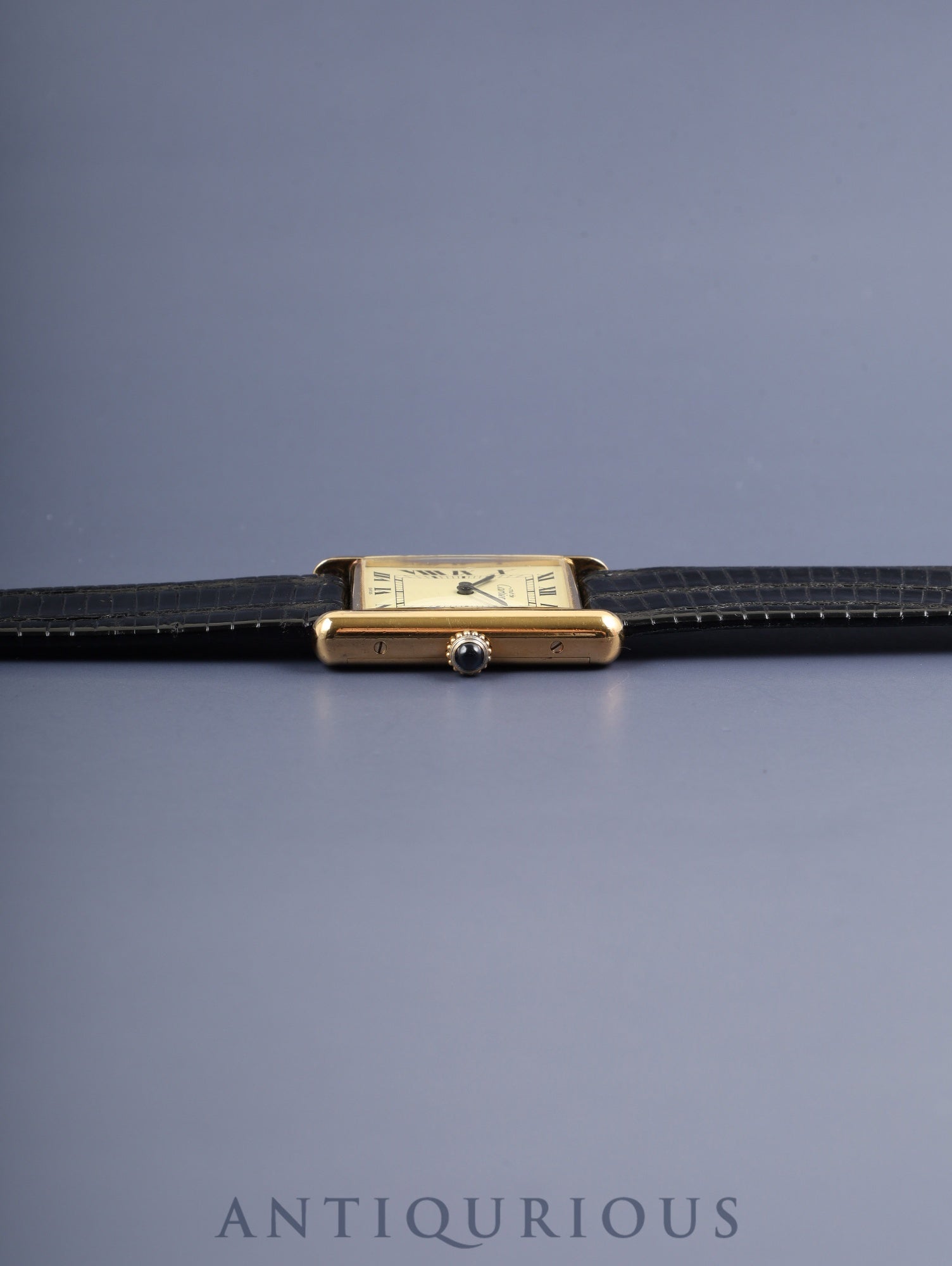 カルティエ マストタンク LM 手巻き Cal.78-1 SV925 革 純正尾錠（GP） アイボリーローマン文字盤（SWISS表記）オーバーホール済み