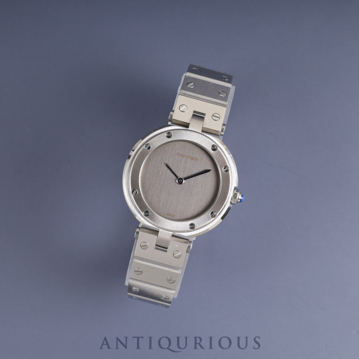 Cartier Santos Vendome SM 8192 Quartz SS SS Ghost (Gray) Dial Complete service (full maintenance) completed at Cartier boutique