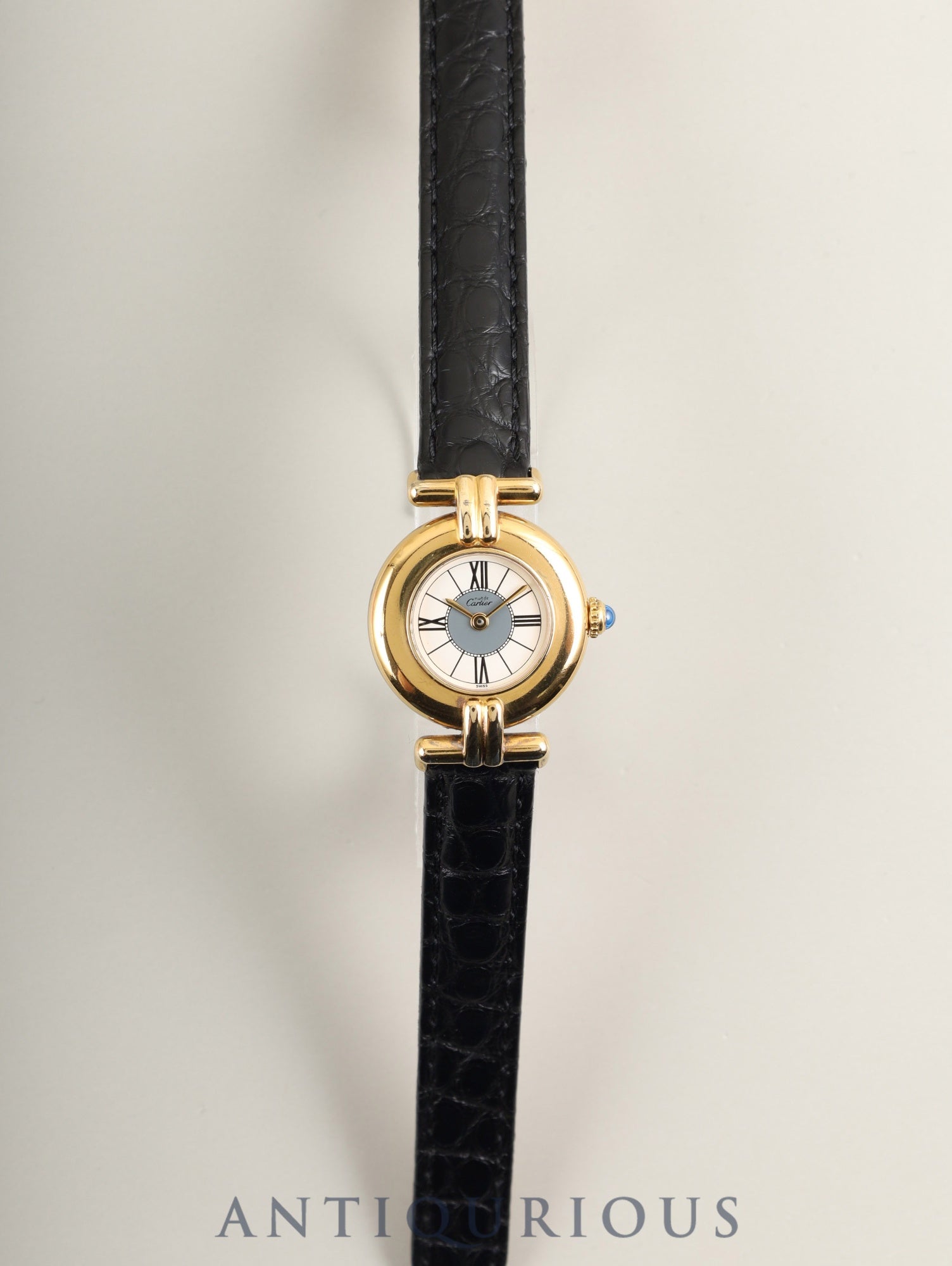 カルティエ マストコリゼ 590002 クォーツ Cal.690 SV925 革 純正D