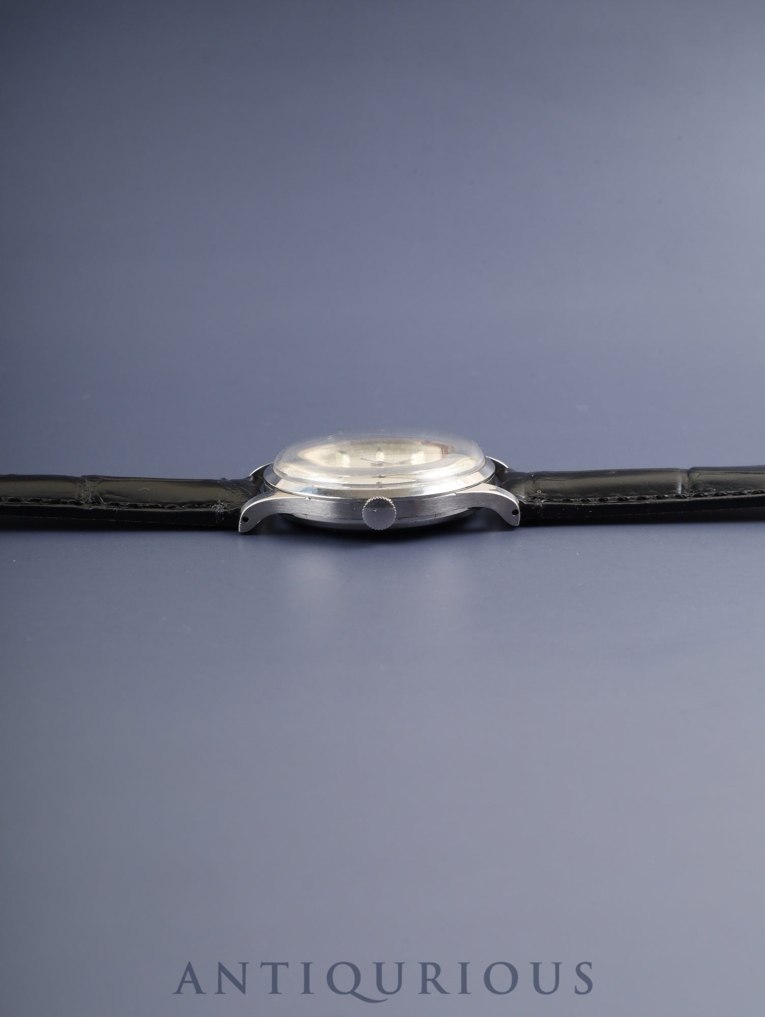 IWC Old Inter Automatic Caliber 853 Stainless Steel Leather Strap with Aftermarket Buckle (SS) Silver Dial Overhauled