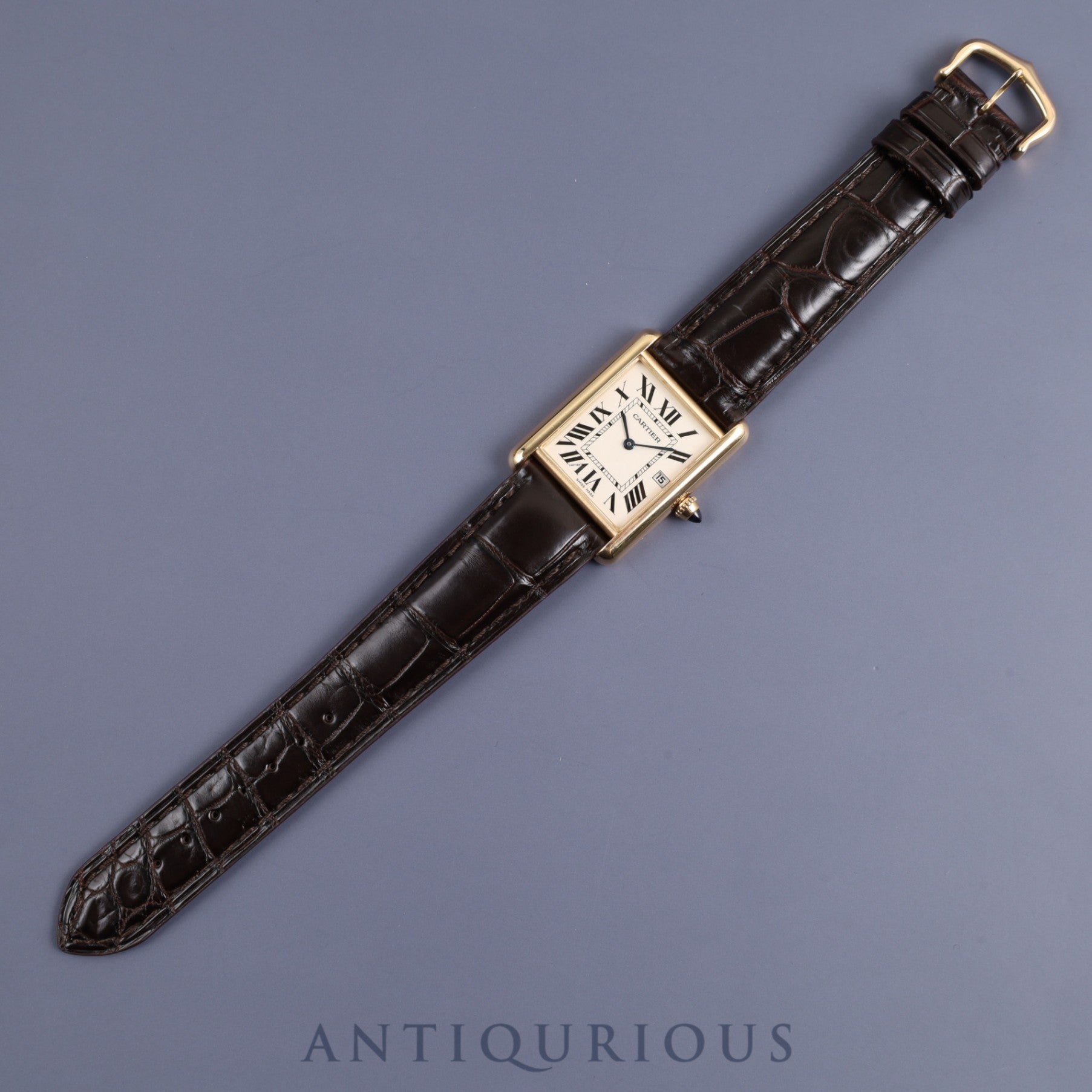 CARTIER カルティエ TANK LOUIS CARTIER LM タンクルイカルティエ LM W1529756 / 2441 クォーツ Cal.688 YG 純正革 純正尾錠（750）ホワイトローマン文字盤 保証書（2011年） オーバーホール済み