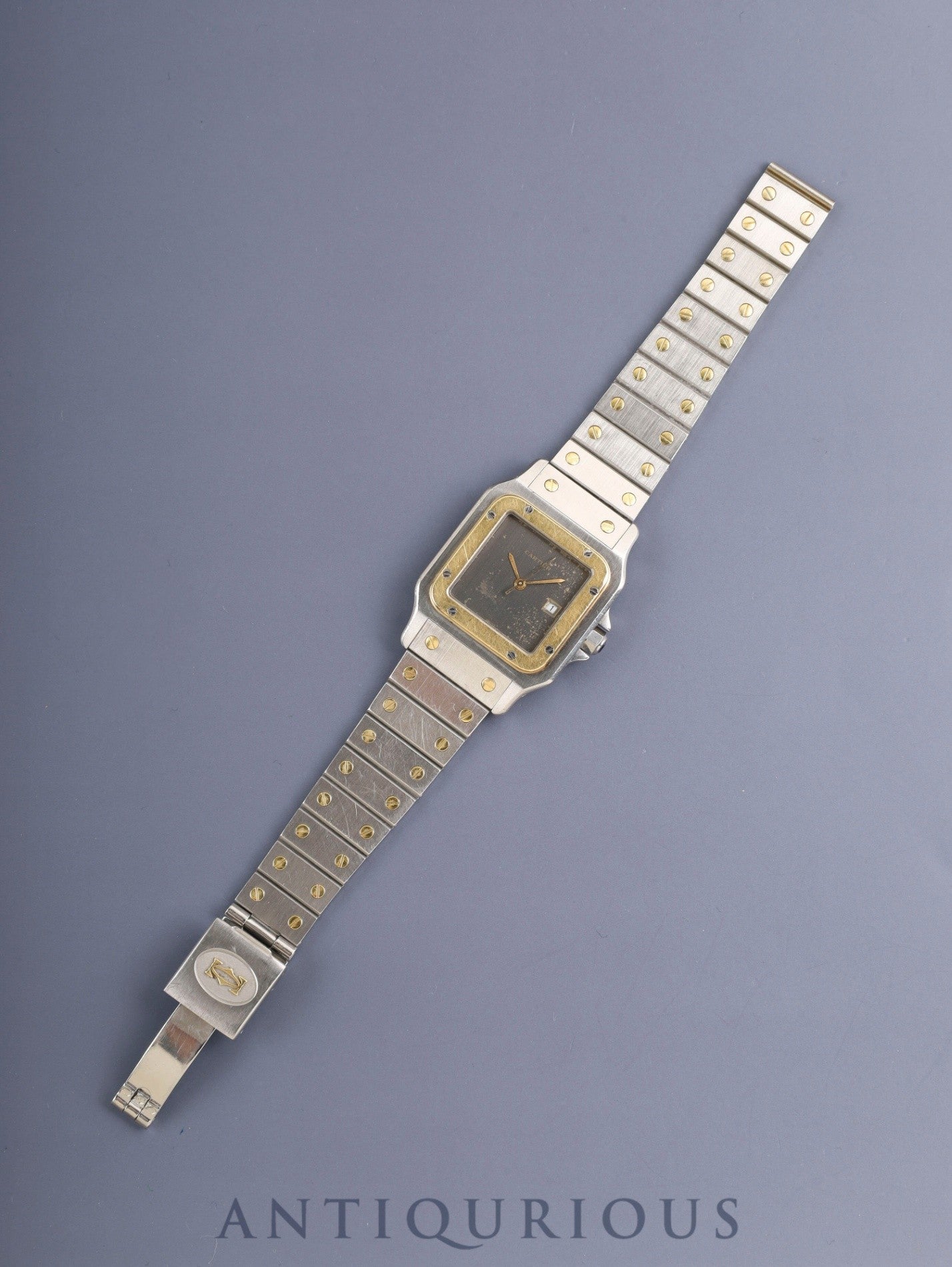 Cartier Santos Carrée LM 2961 Automatic Cal.2671 SS/YG SS/YG Ghost Gray Dial (SWISS marking) Overhauled