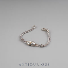 Tiffany Bracelet Double Rope Heart Motif SV925