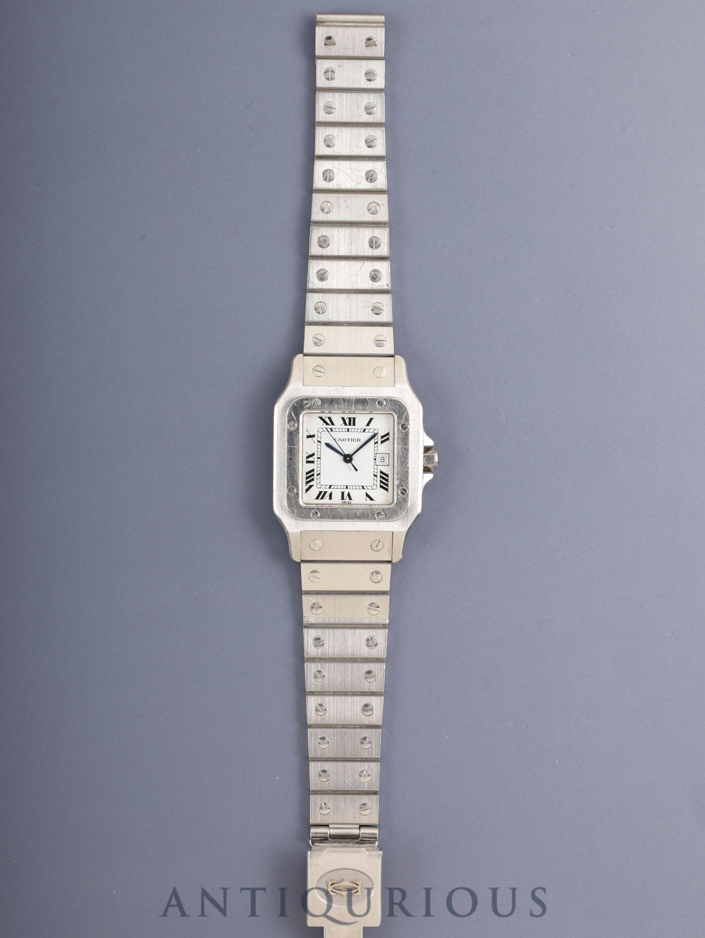 Cartier Santos Carrée LM 2960 Automatic Cal. ETA2671 SS SS White Roman Dial (SWISS marking) Overhauled